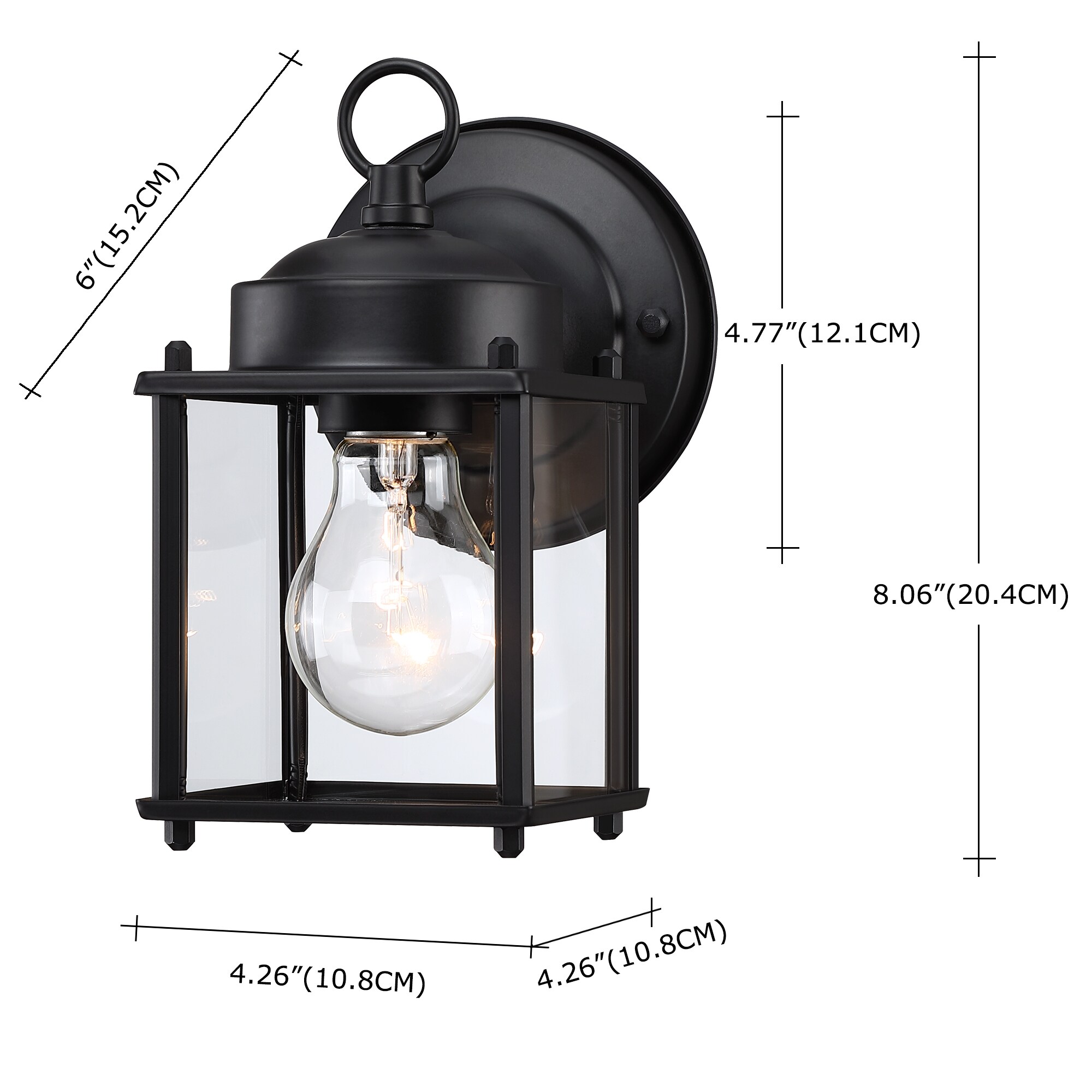 Hukoro 2F10511-BK Outdoor-Wall-Lighting - View #2