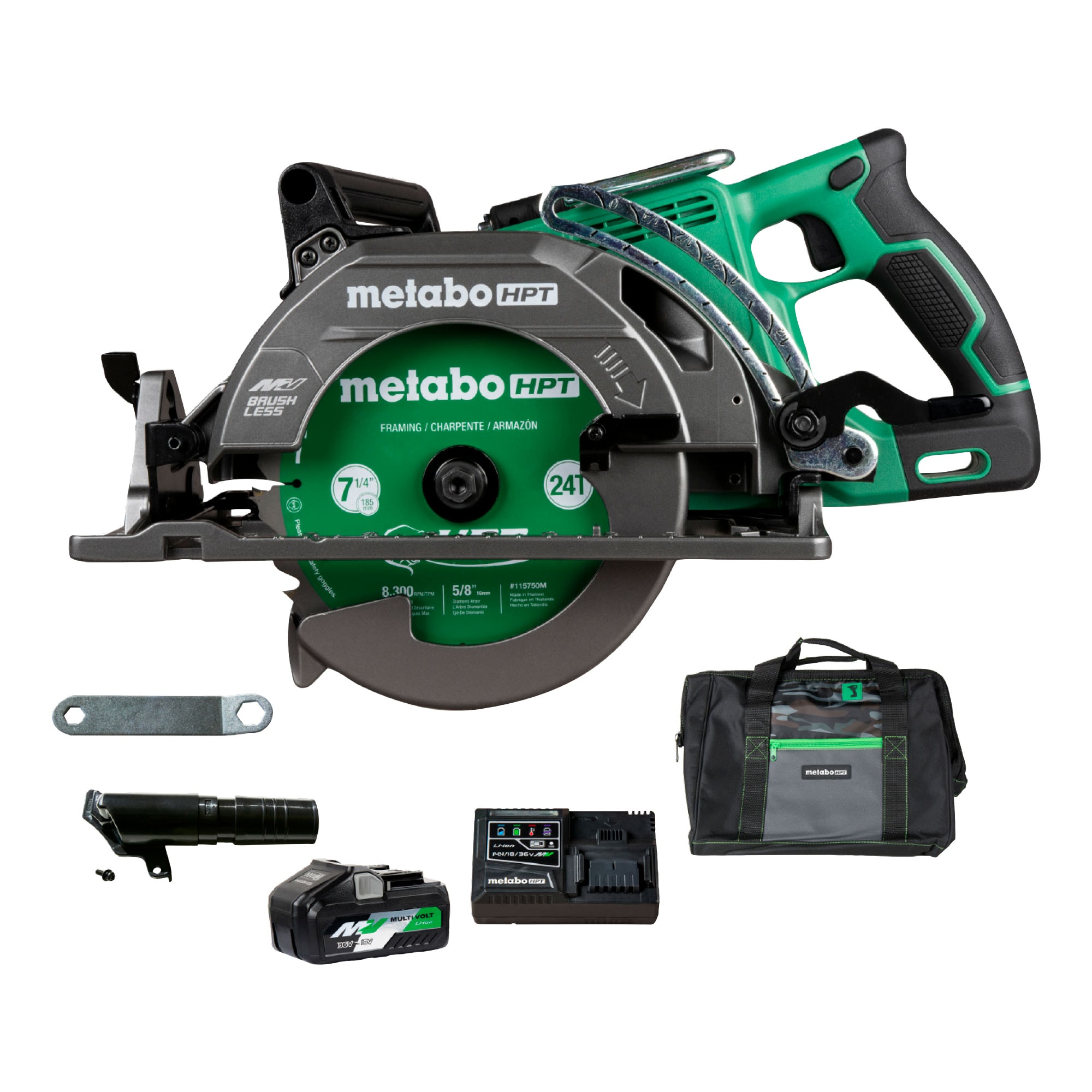 Metabo HPT Multi-Volt 36-volt 7-1/4-in Brushless Cordless Circular Saw Charger Included) in the Circular Saws department at
