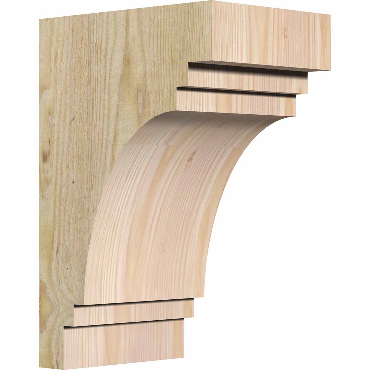 Ekena Millwork COR06X08X12PEC00RDF 6-in x 8-in x 12-in Pescadero Unfinished Douglas fir Wood Paintable/Stainable Corbel