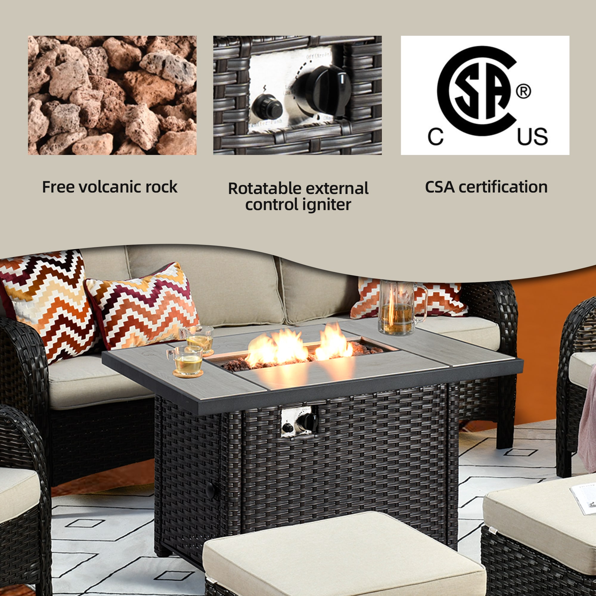 Ovios RFP-NTC606Y Patio-Conversation-Sets - View #3
