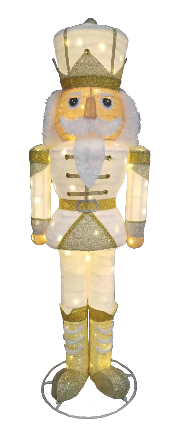 Holiday Living 6-ft White & Gold Nutcracker in the Outdoor Christmas ...