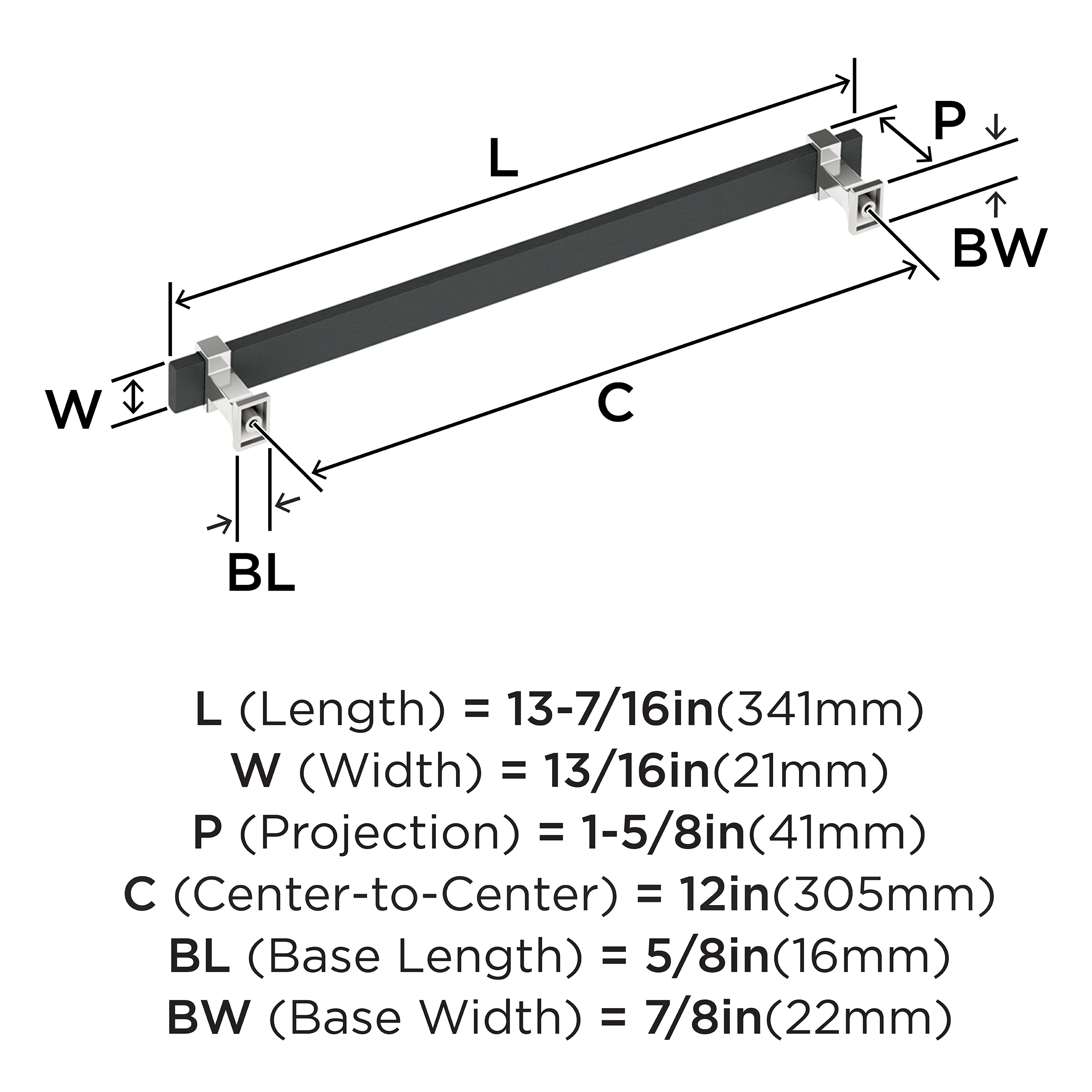 Amerock BP37084BMB26 Cabinet-Pulls - View #4
