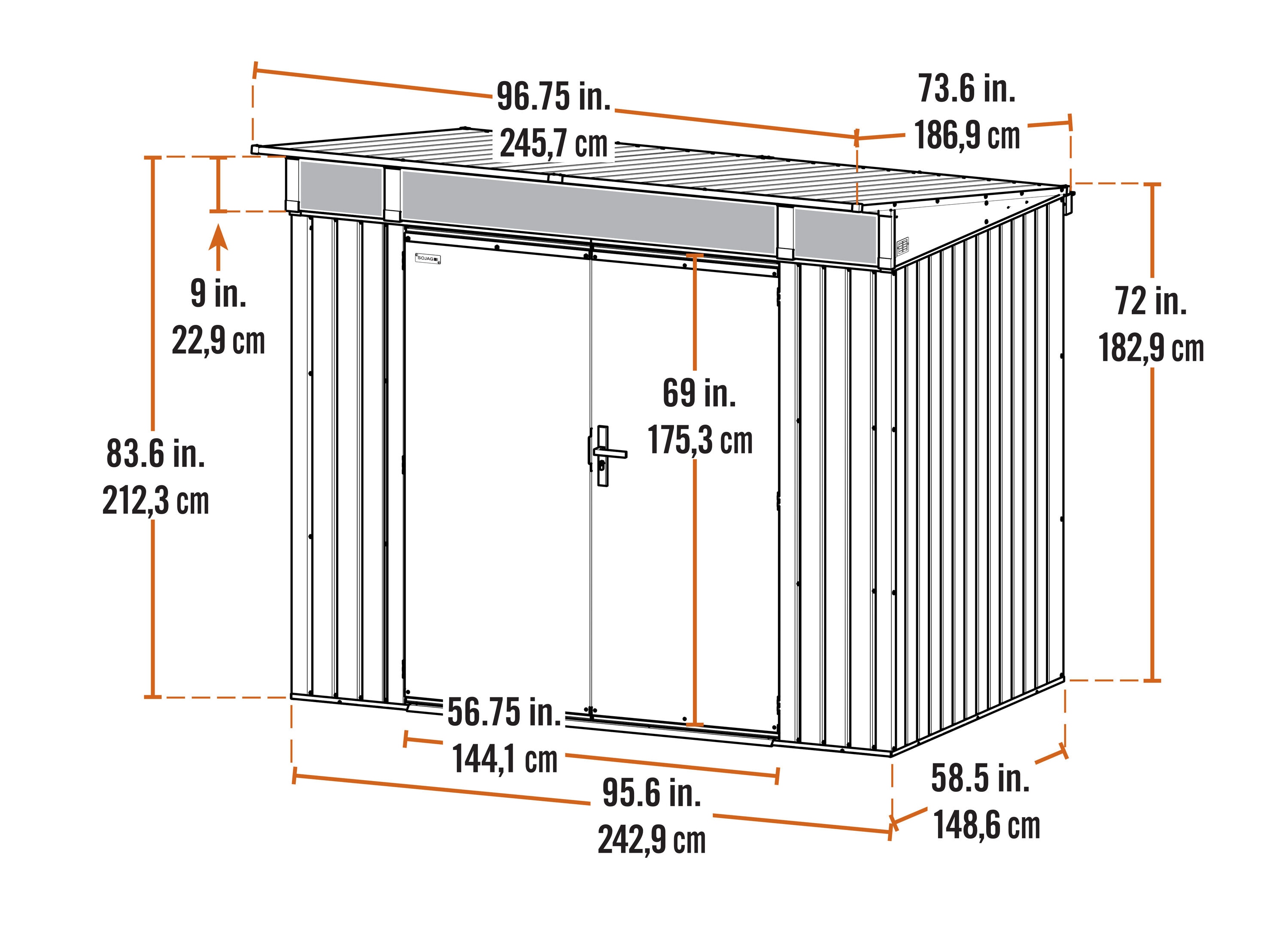 Arrow SJDEN85 Metal-Storage-Buildings-Sheds - View #13