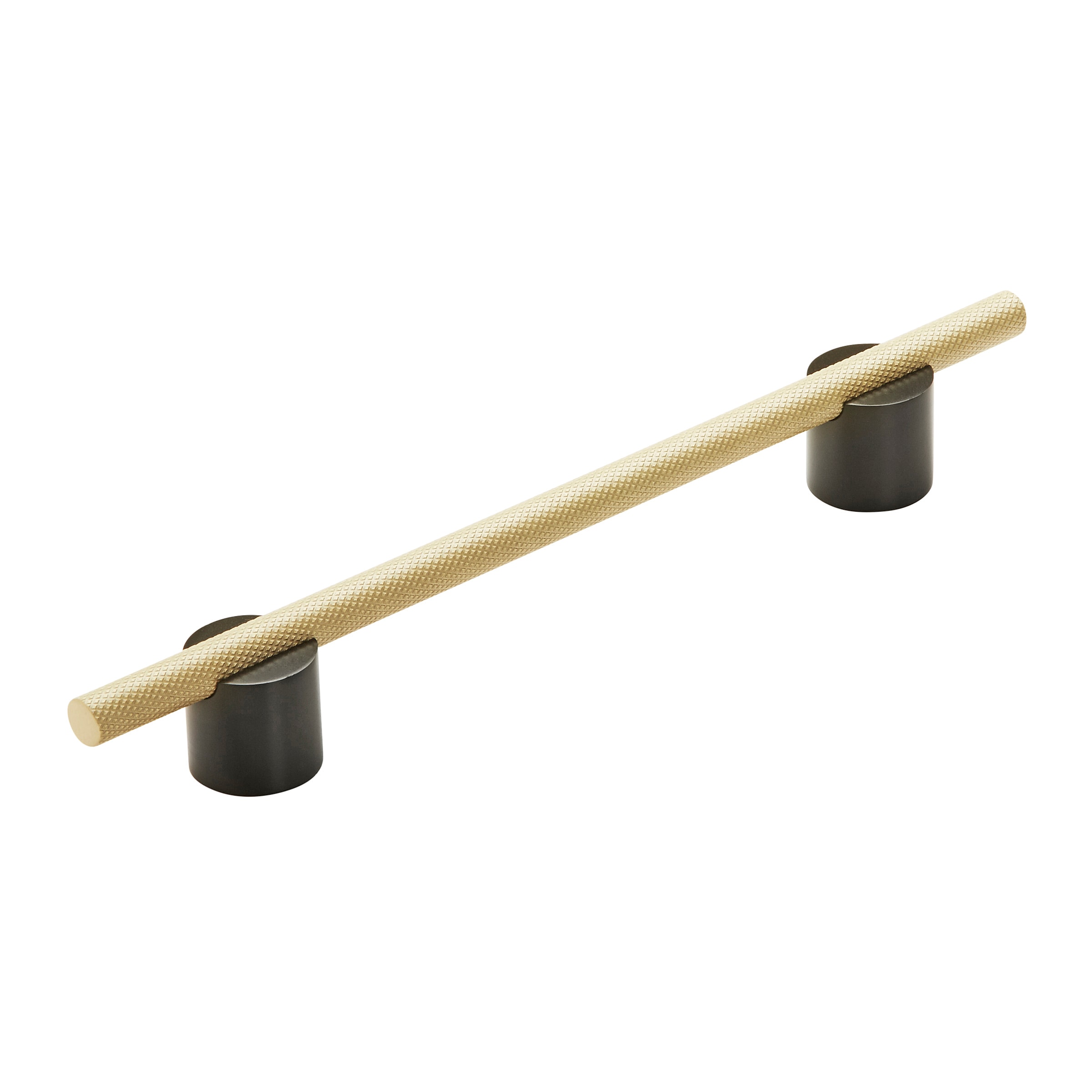 Amerock BP7414160MBMG Transcendent 6-5/16-in , 160mm Center to Center Matte Black/Matte Gold Cylindrical Bar