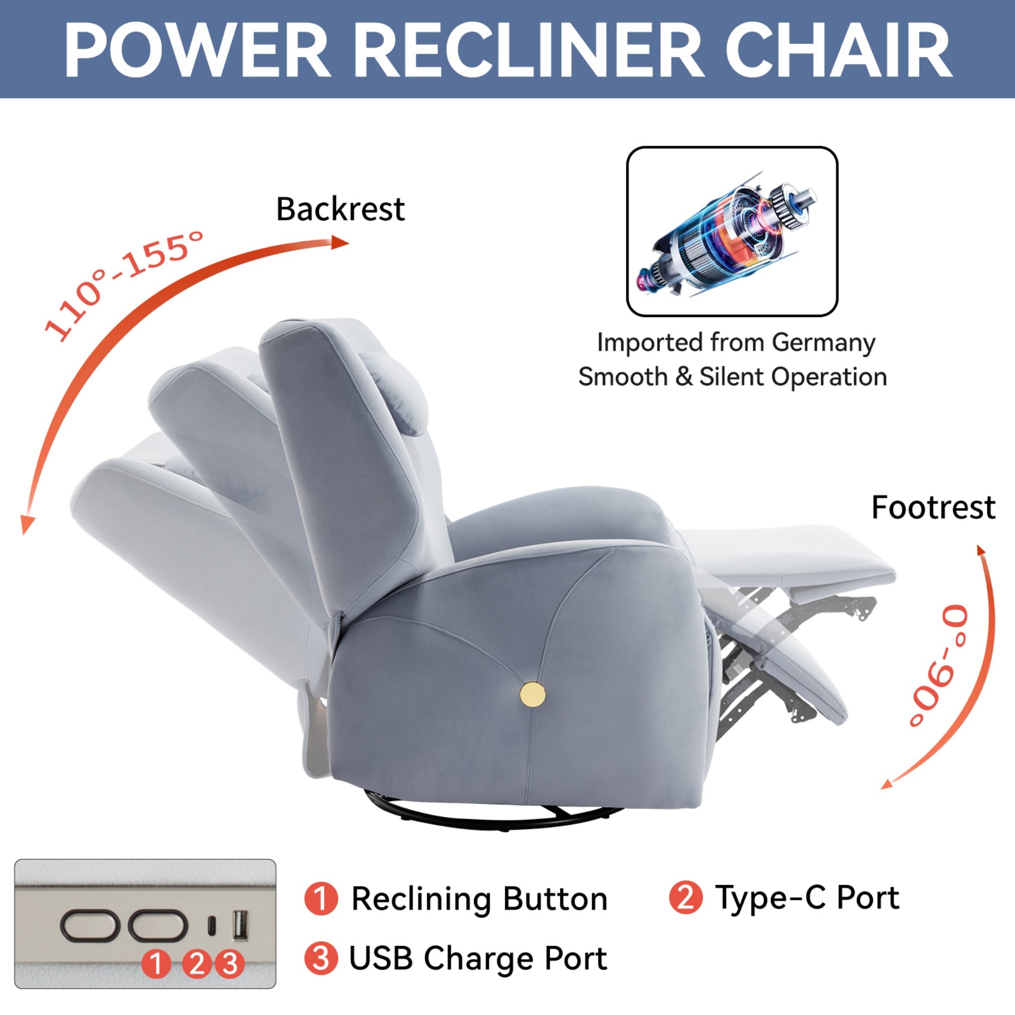 Boyel Living BL-CM806BL recliners - View #10