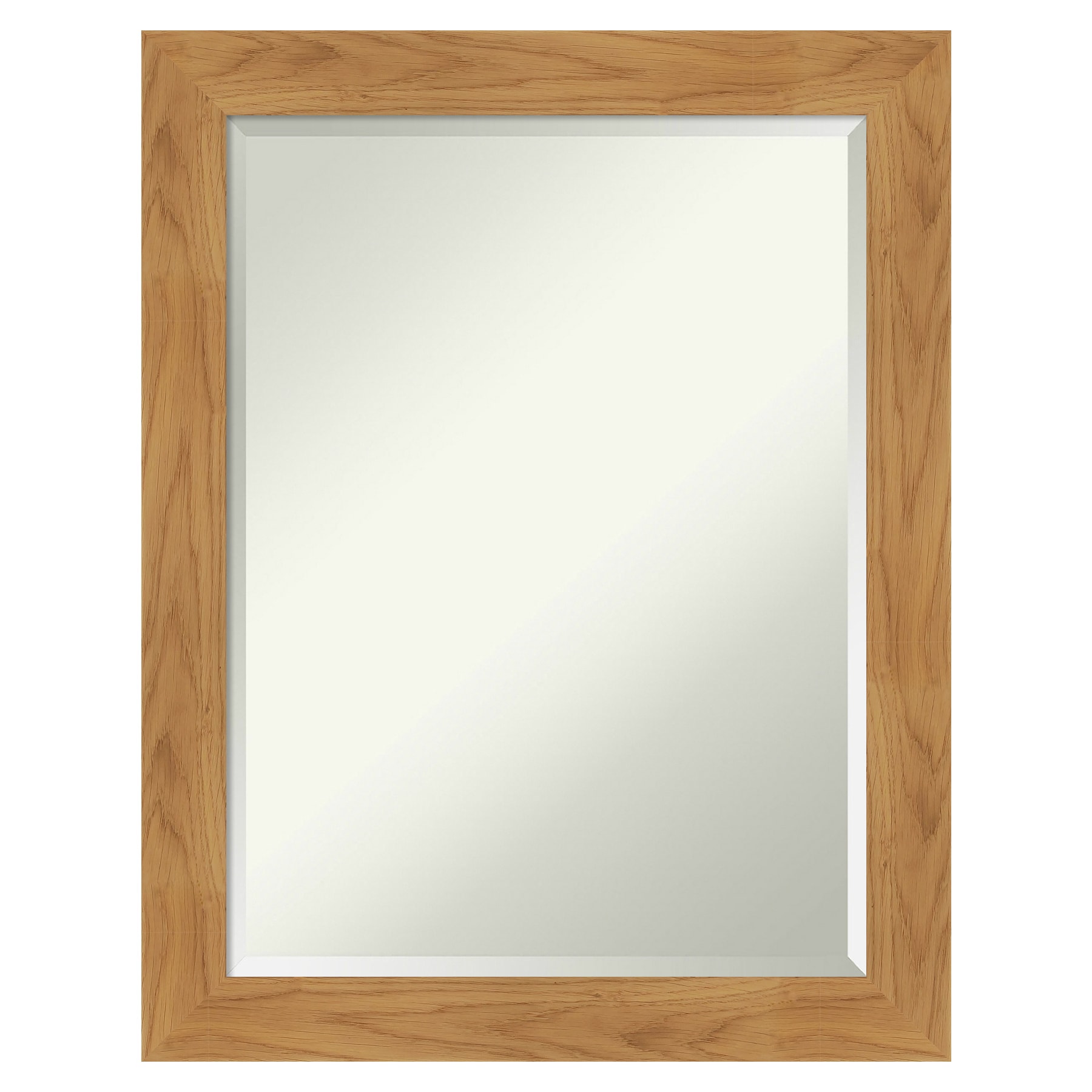 Amanti Art A17007183176 Carlisle Blonde Frame 22-Inches W x 28-Inches H Rectangle Natural Framed Wall Mirror