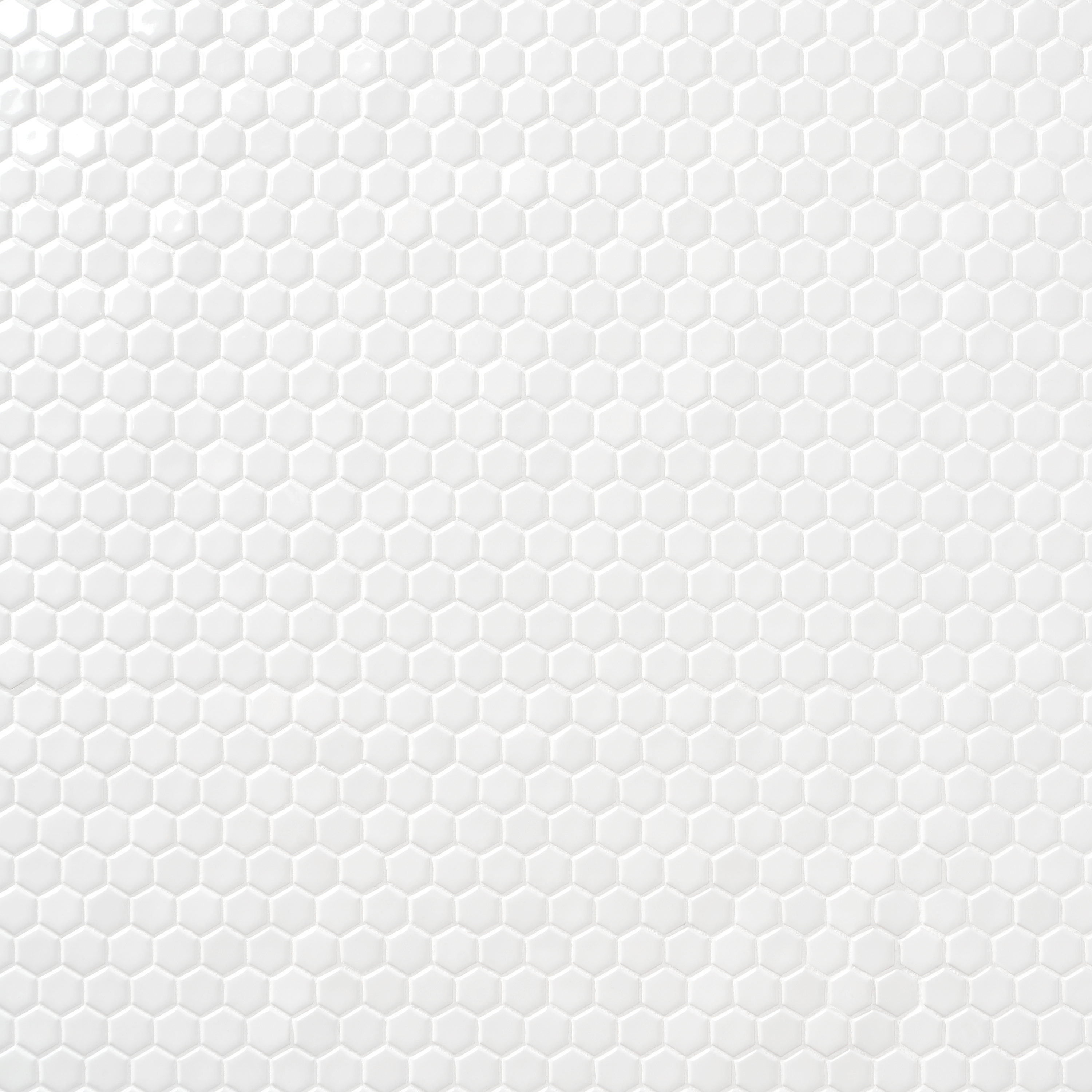 Artmore Tile EXT3RD104435 Basic White 12-in x 12-in Polished Ceramic Patterned Hexagon Mosaic Floor and Wall Tile ( 0.8-sq ft Piece