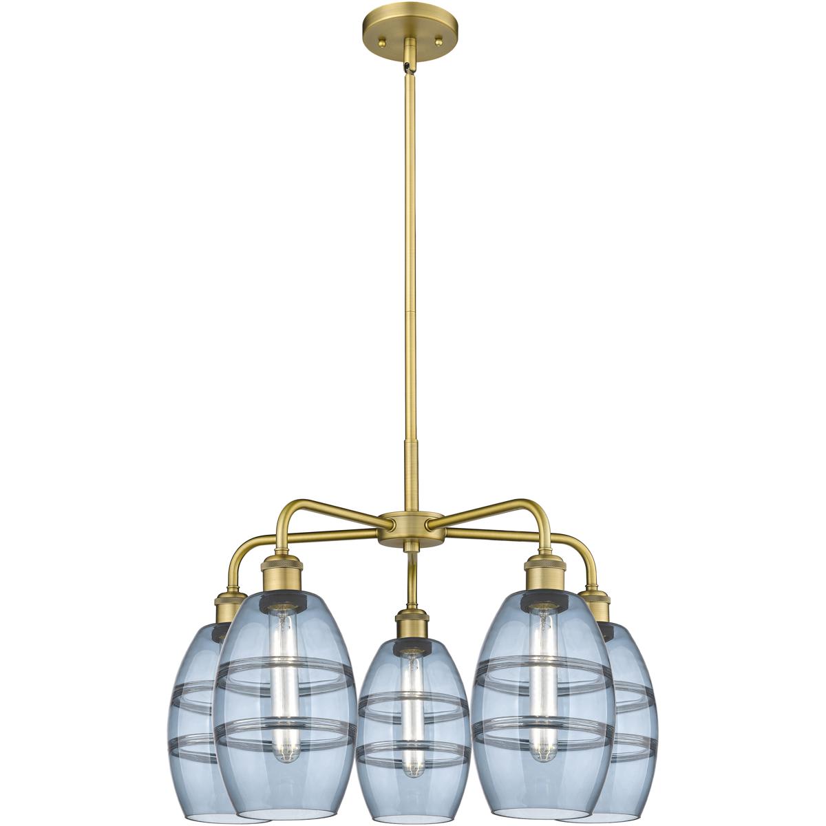 Innovations Lighting - 516-5CR-BB-G557-6BL Ballston Vaz Chandelier Brushed Brass