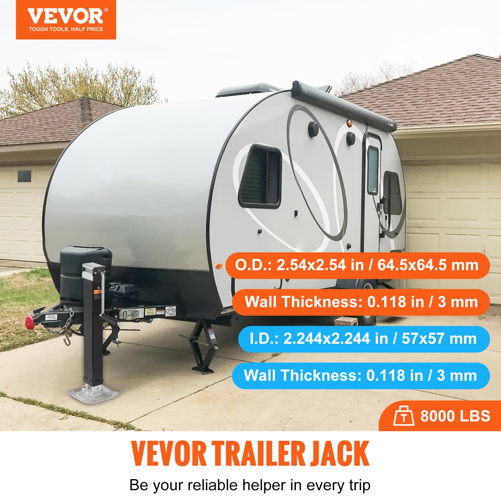 VEVOR HJSTCQ8000LBS7XBXV0 Trailer-Jacks - View #3