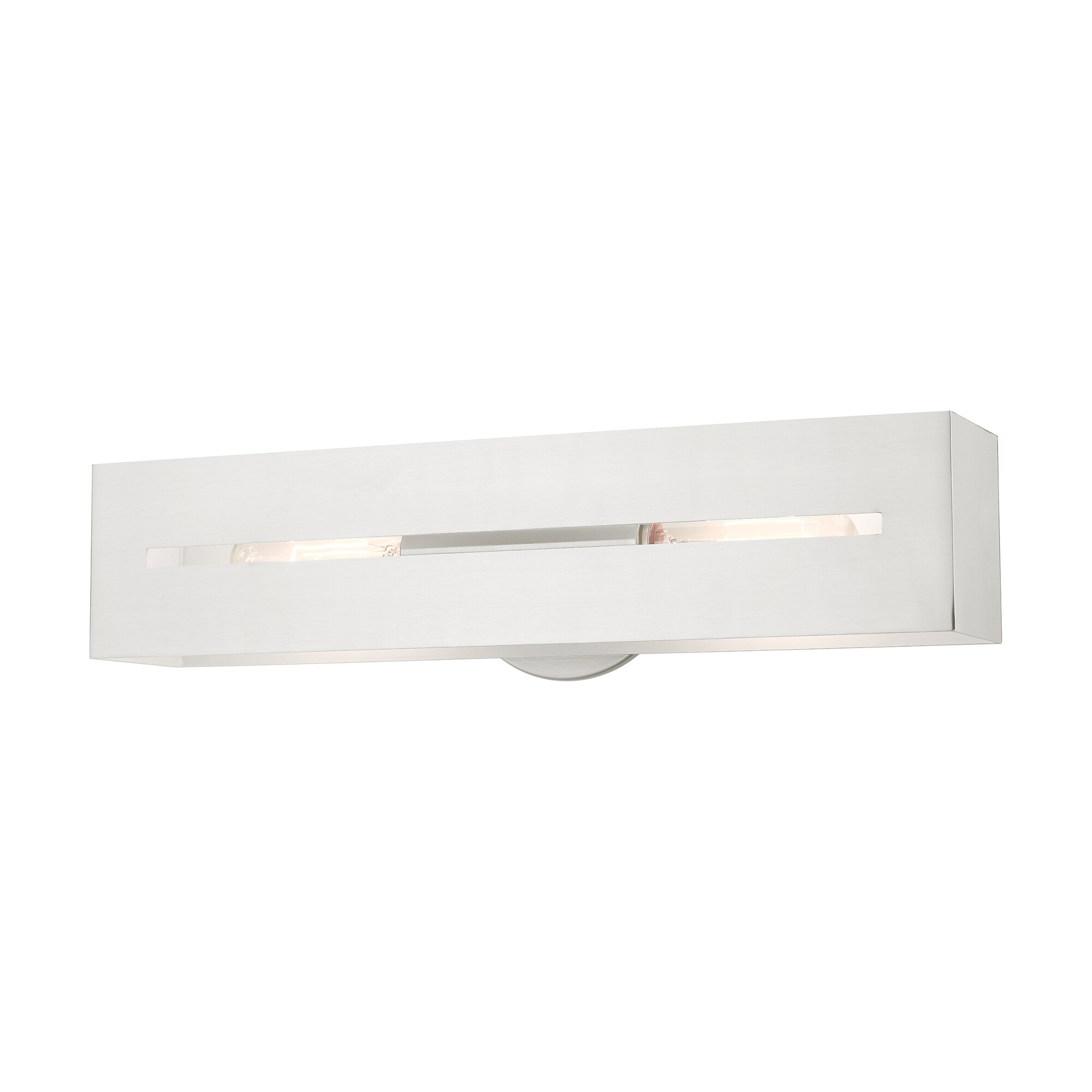 Livex Lighting Soma 18-in 2-Light Brushed Nickel Industrial Vanity 