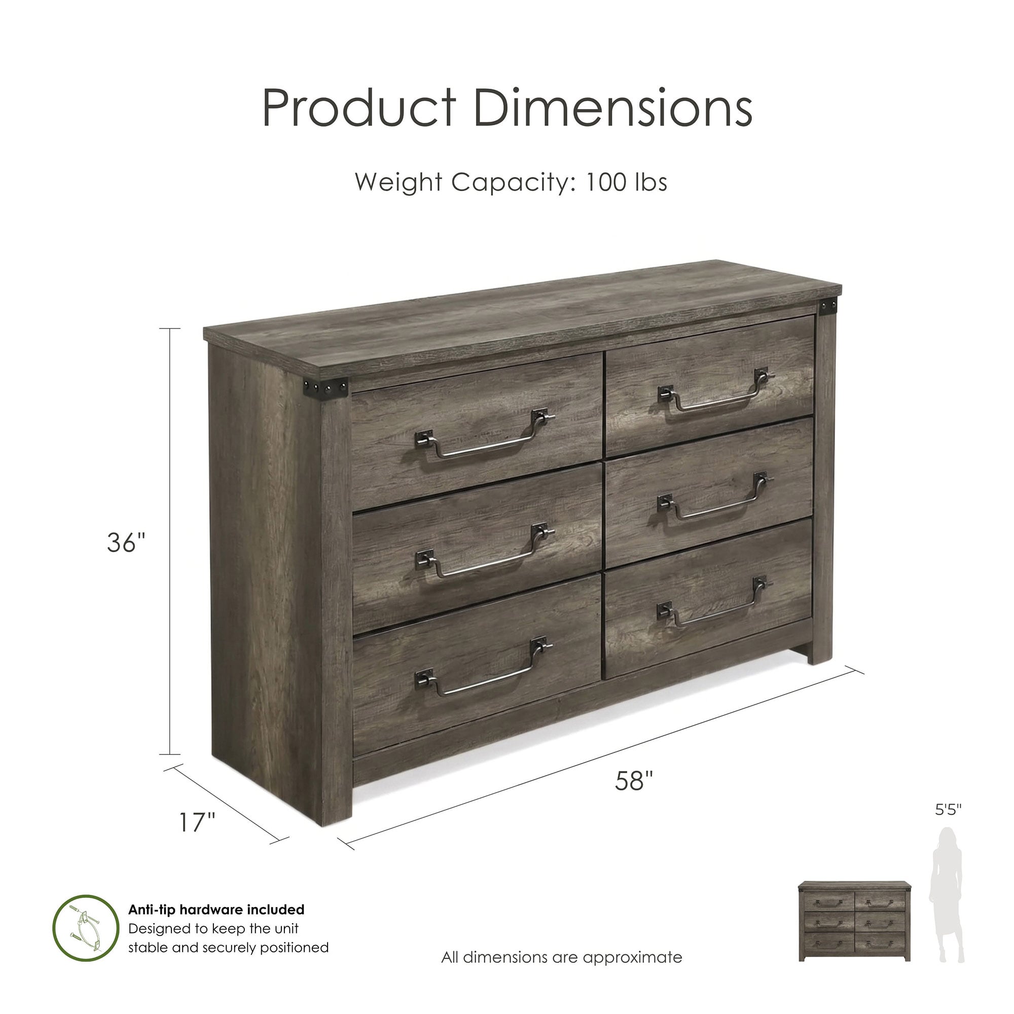 Furniture of America IDF-N7218GY-D dressers - View #2