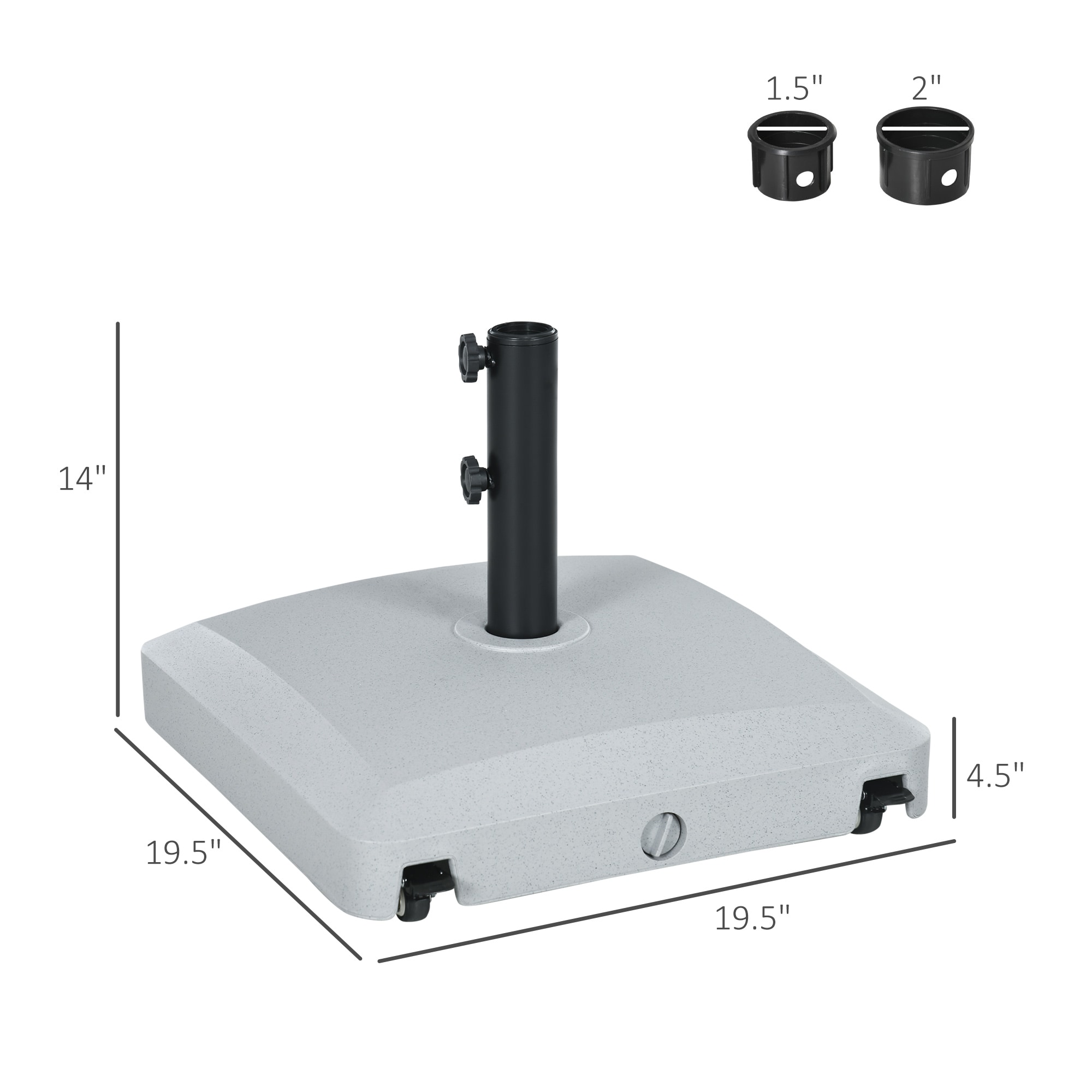 Outsunny 84D-248V00LG Umbrella-Bases - View #3