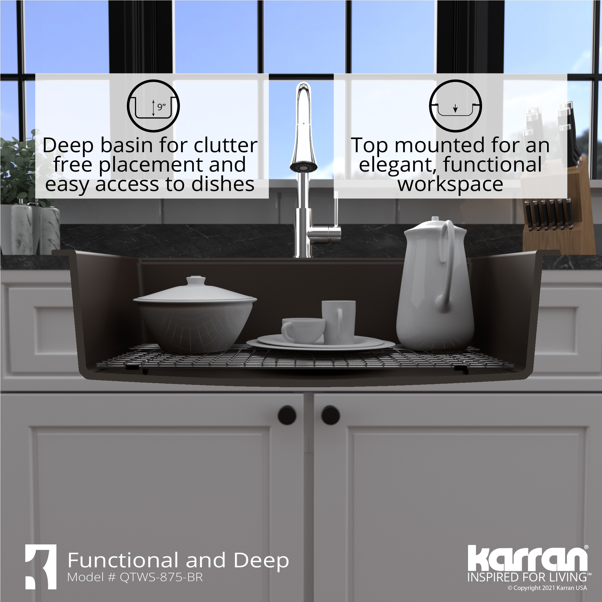Karran QTWS-875-BR Kitchen-Sinks - View #9