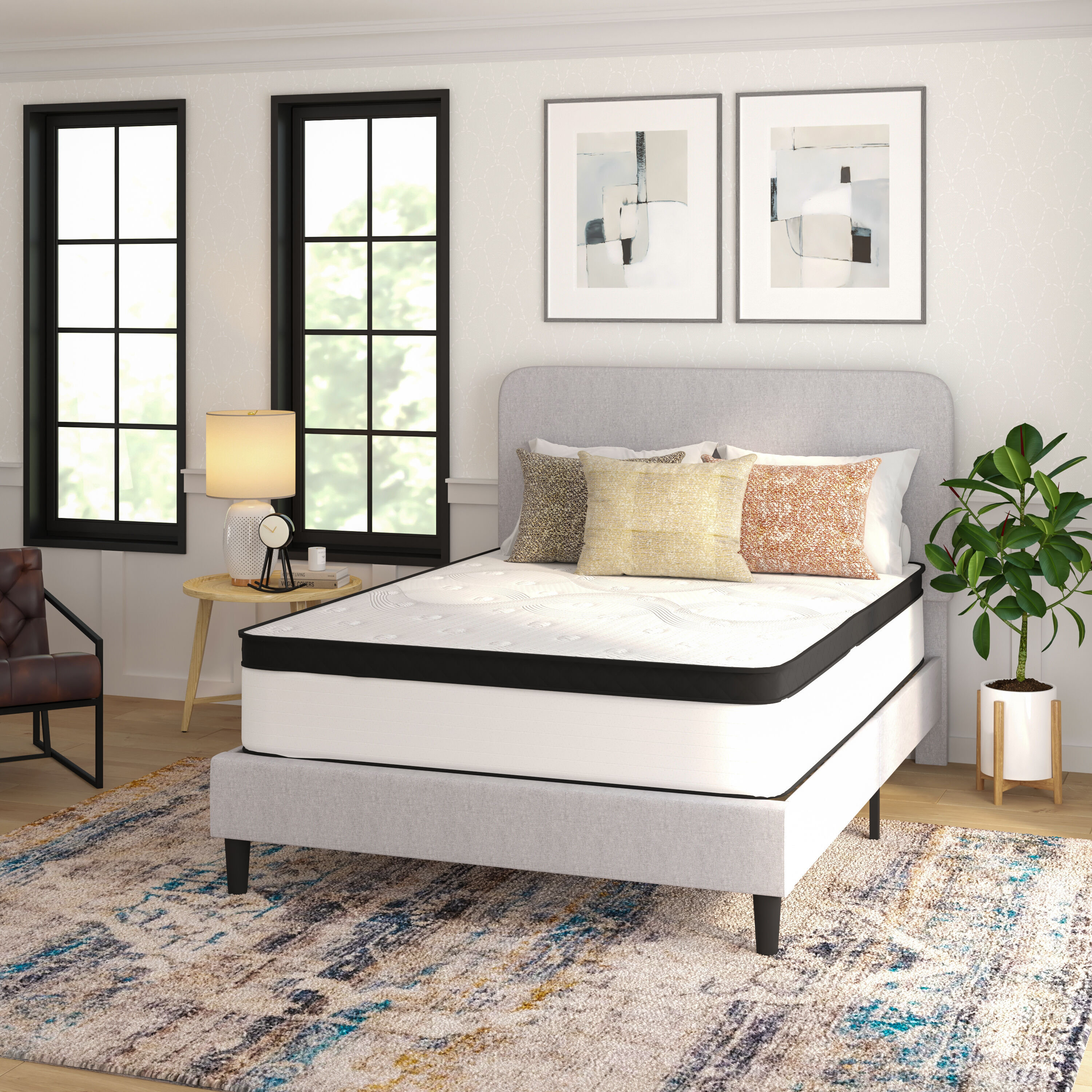 Taylor & Logan 196861088681 Oriana 12-in Extra firm Queen Hybrid Memory Foam/Coil Blend Mattress