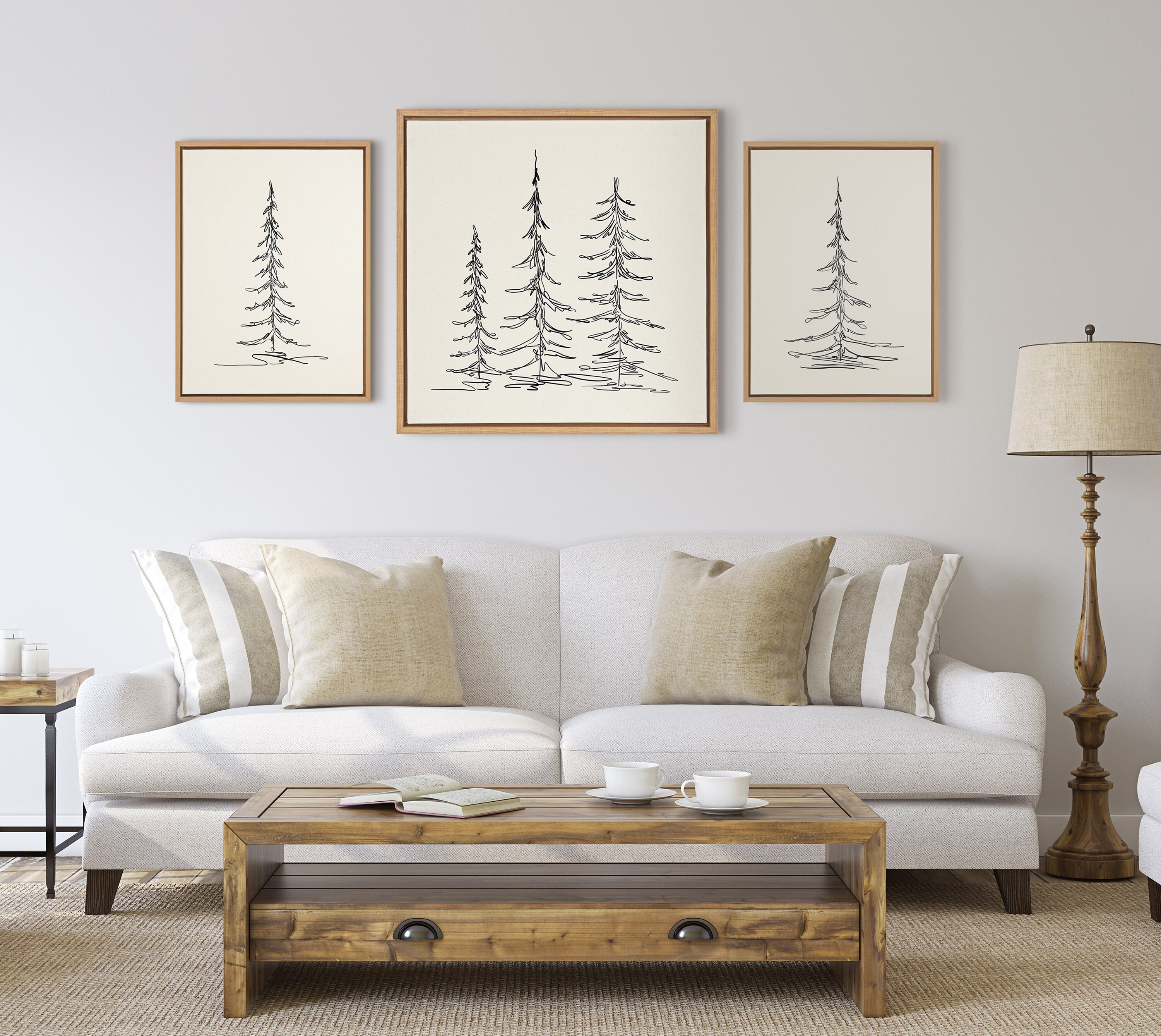 Kate and Laurel Minimalist Evergreen Trees Sketch The Creative Bunch ...
