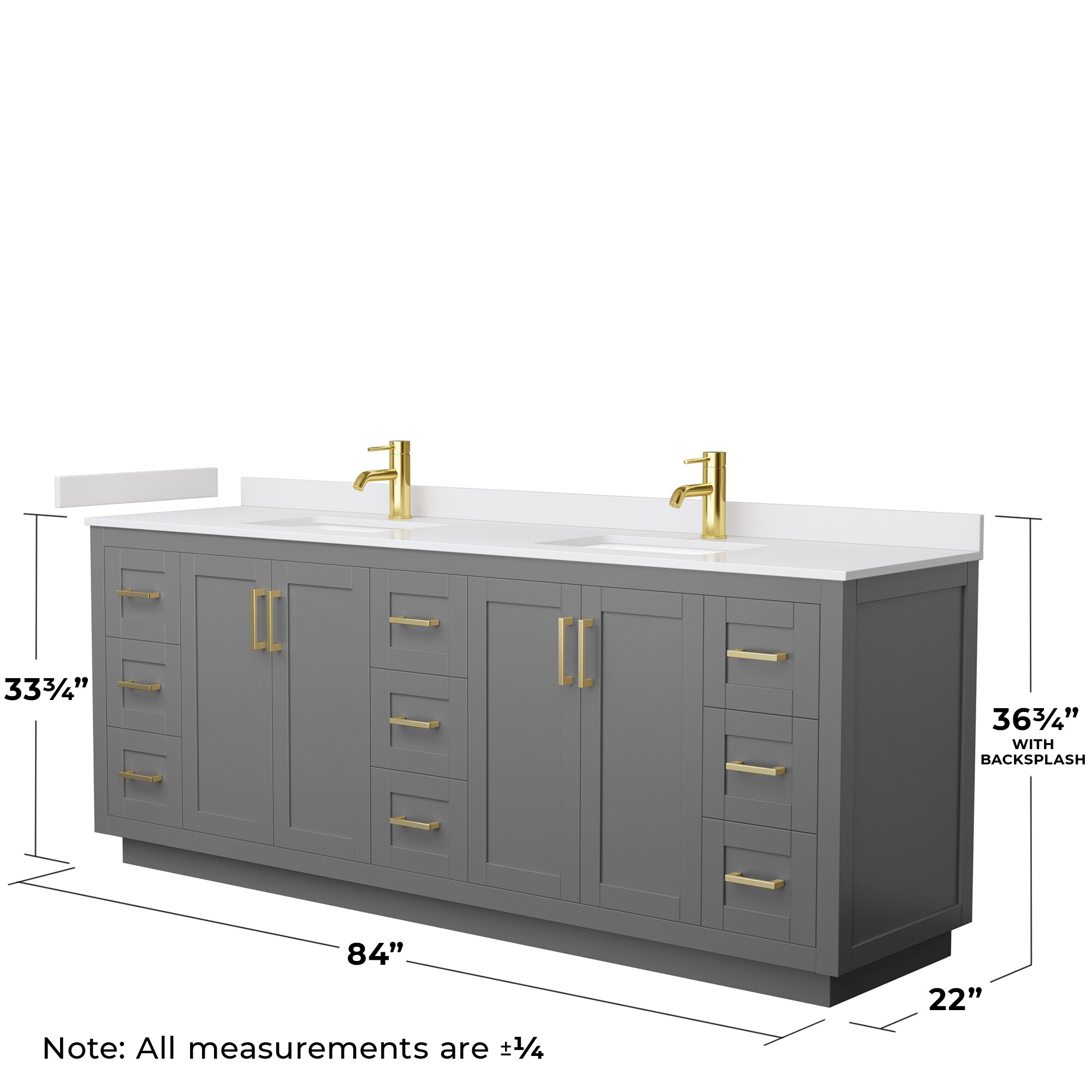 Wyndham Collection WCF292984DGGWCUNSMXX Bath-Vanity-Combo - View #5