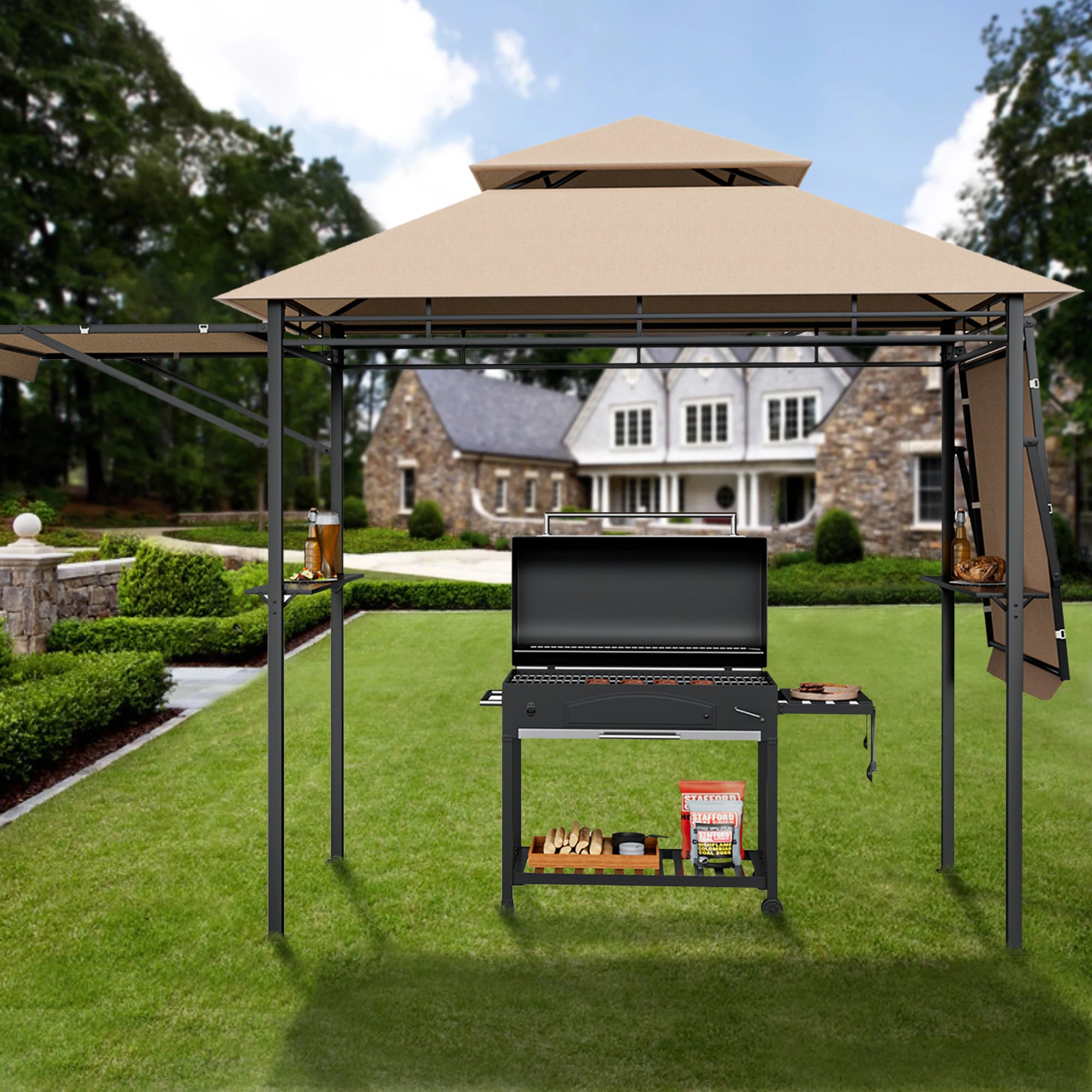 WELLFOR TDG10385BN Wood-Resin-Gazebos - View #10