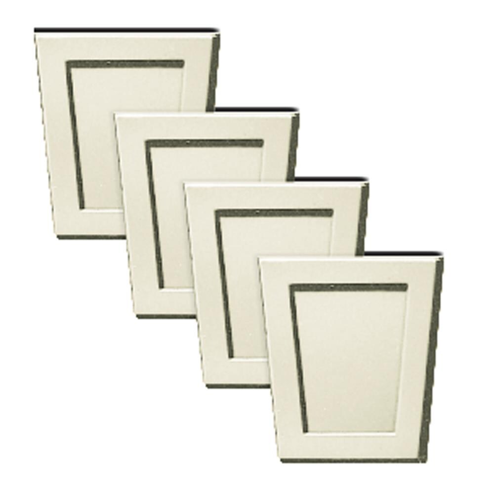 Builders Edge 180020001082 4 -Pack 4-in x 4.5-in Linen Polypropylene Gable Vent Keystones