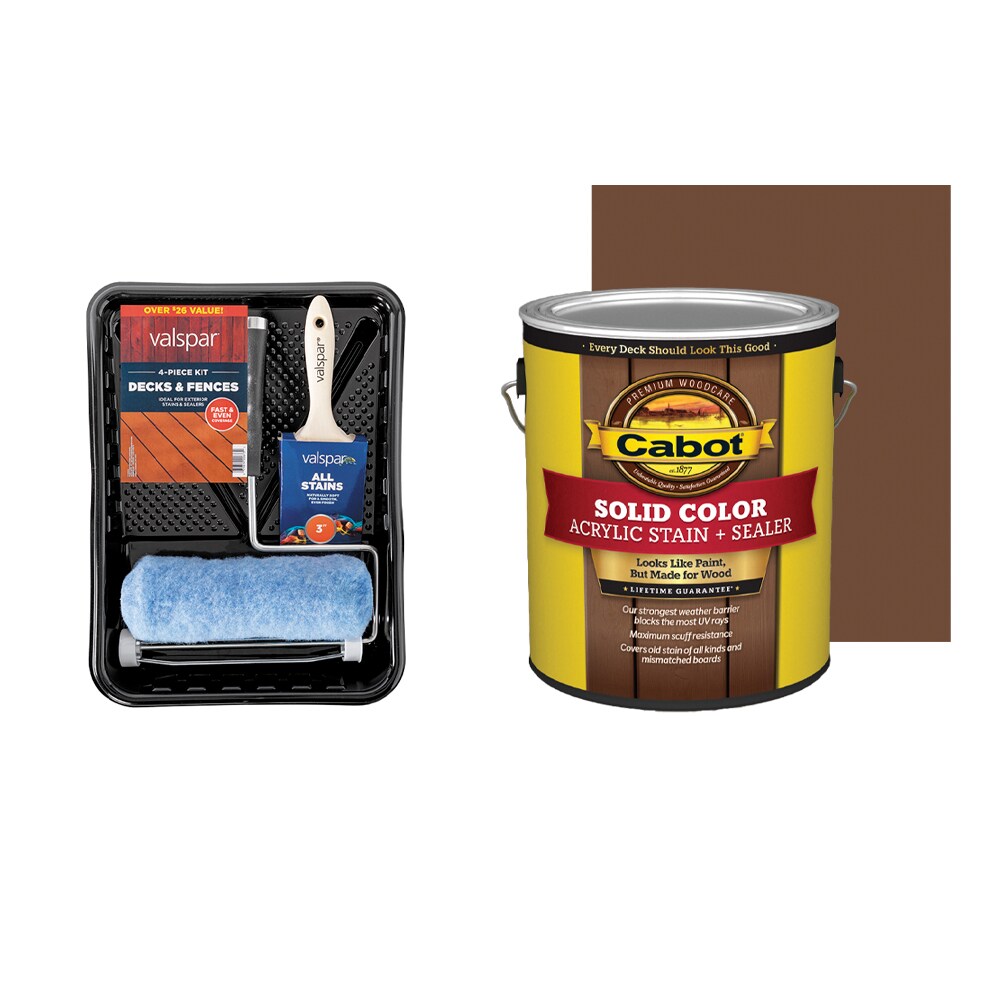 Shop Cabot Solid Chestnut Brown Exterior Stain Project Kit at