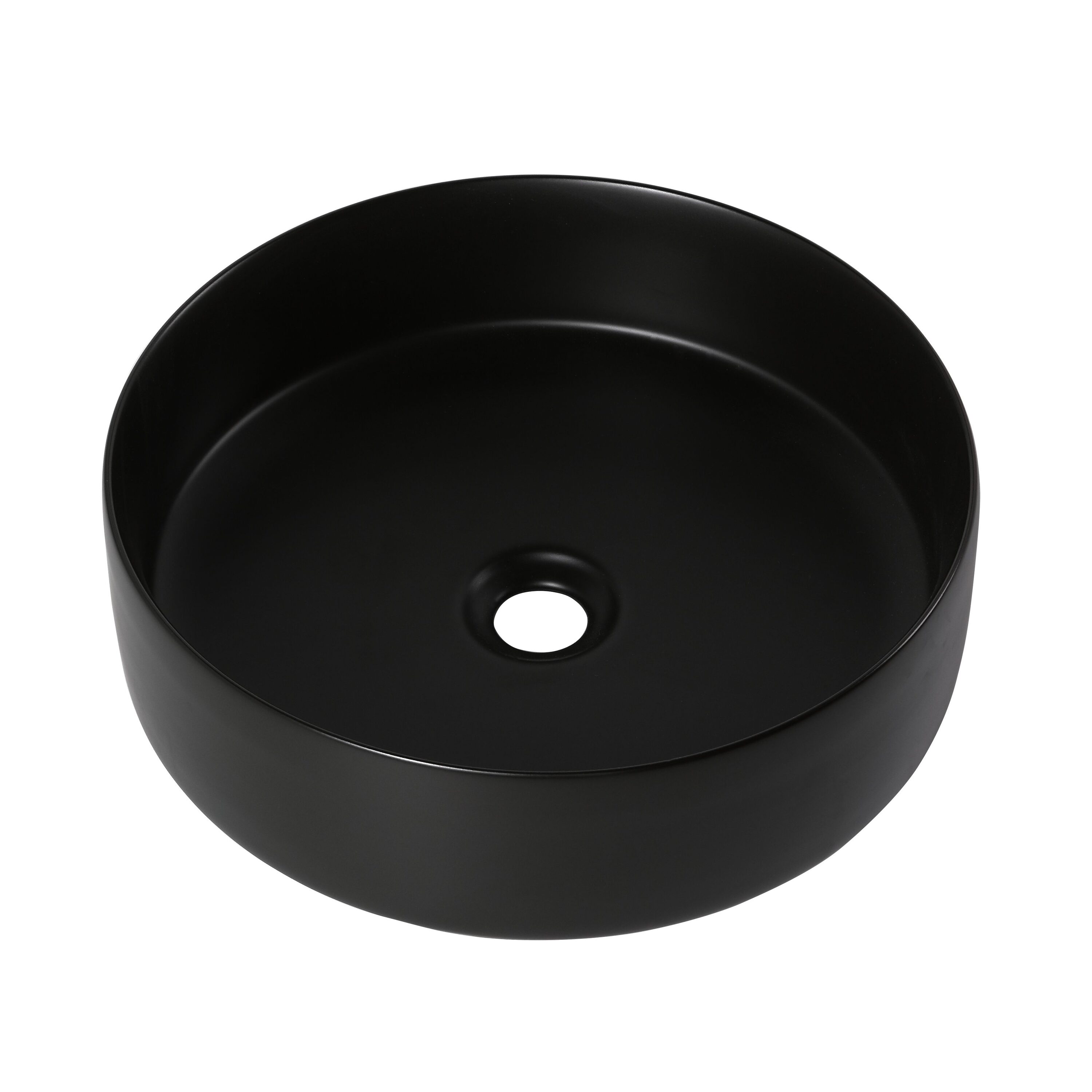 Blisstyle No Faucet No Drain Ceramic Circular Vessel Bathroom Sink Art Sink