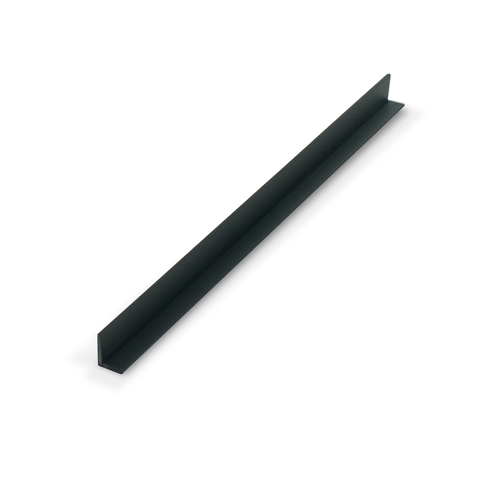 Outwater 3P1.27.02004 Black 5/16-in X 7/16-in X 3/64-in (.047-in) Thick Styrene Plastic Extruded 90 Degree Angle 46-in Lengths (Pack of 3)
