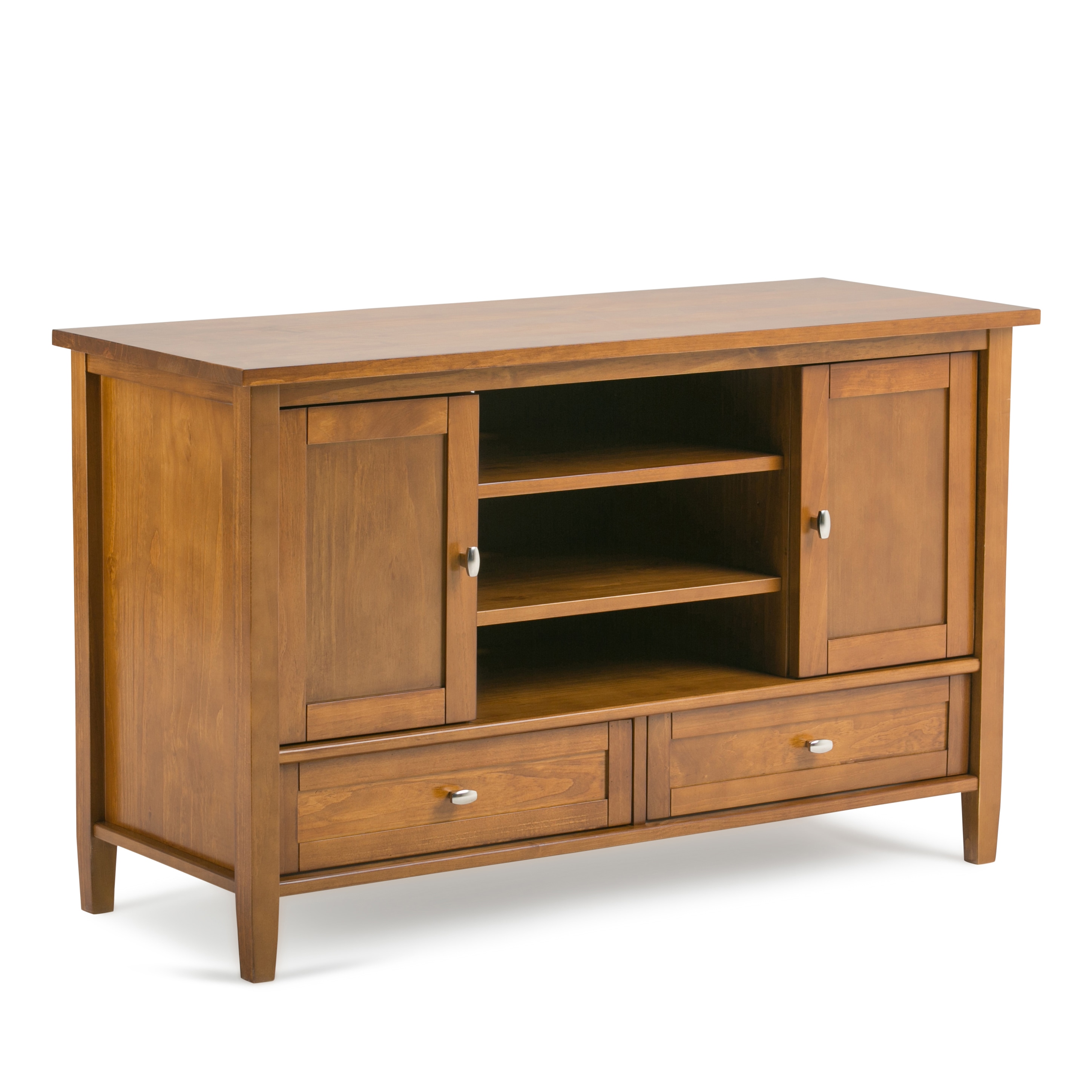 Simpli Home AXCRWSH16-LGB Warm Shaker Transitional Light Golden Brown TV stand ( Accommodates TVs up to 50-in )
