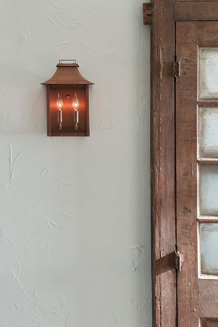 Copper patina deals outdoor lighting