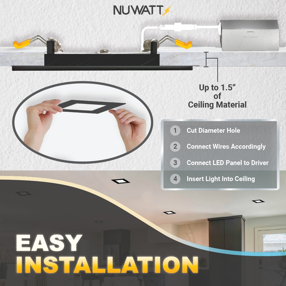 NUWATT NWPSQDL615W5CTBLK12P Led-Retrofit-Downlight - View #7
