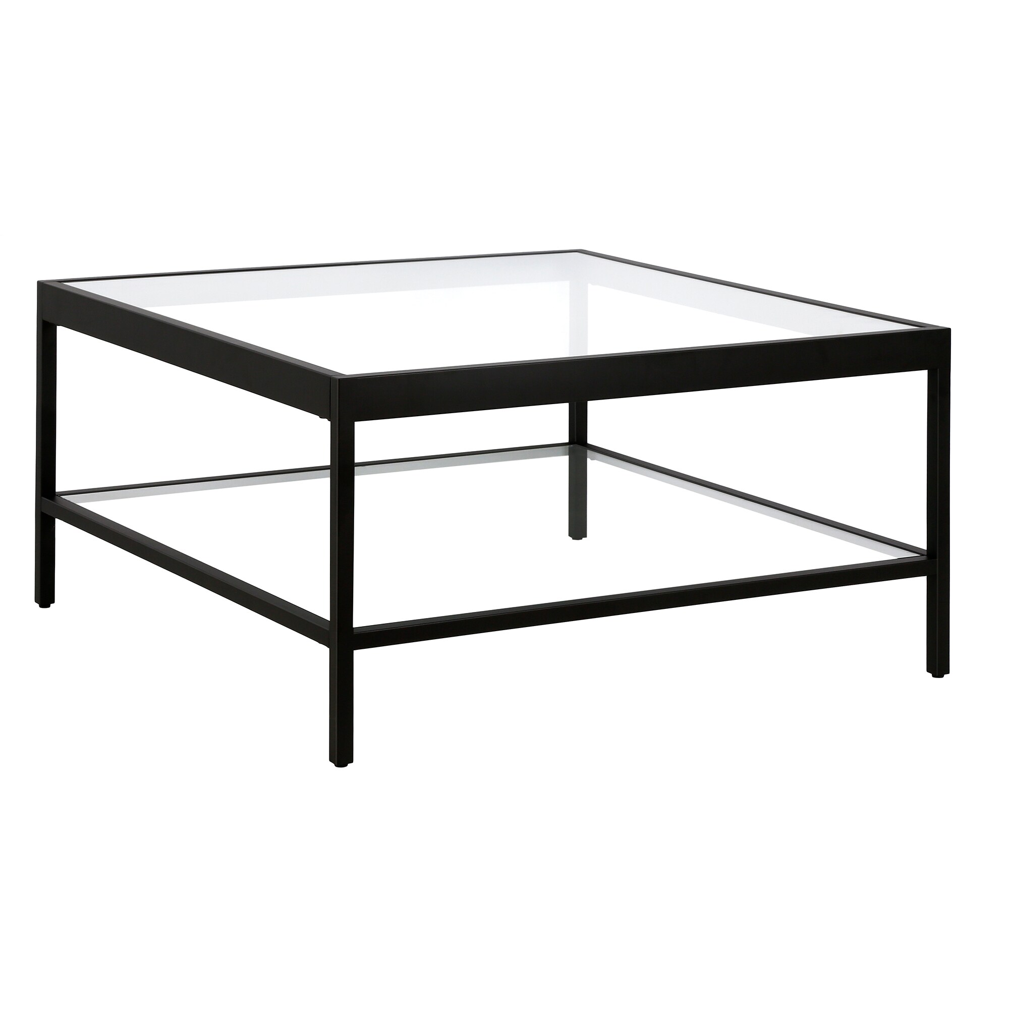 Hailey Home CT0696 Alexis Blackened Bronze Glass Modern Coffee Table