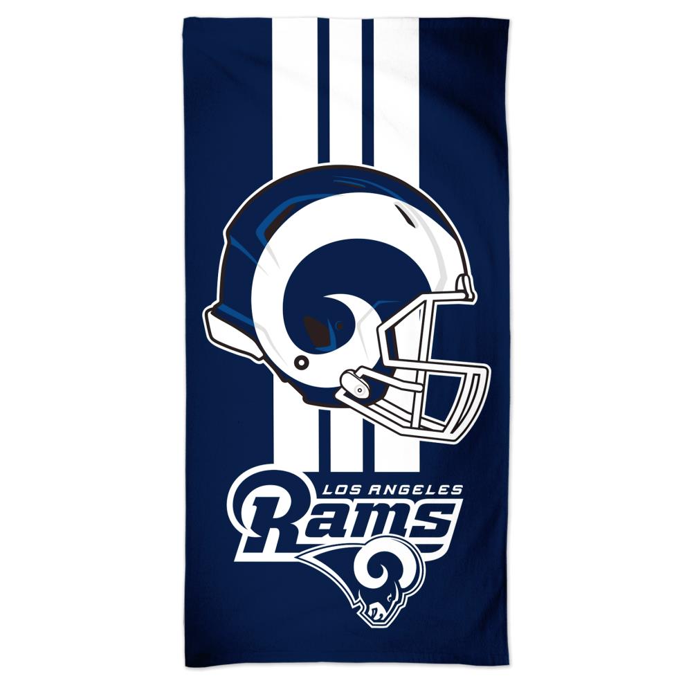 WinCraft Sports Blue and White with Team Logo Los Angeles Rams Cotton Beach  Towel at