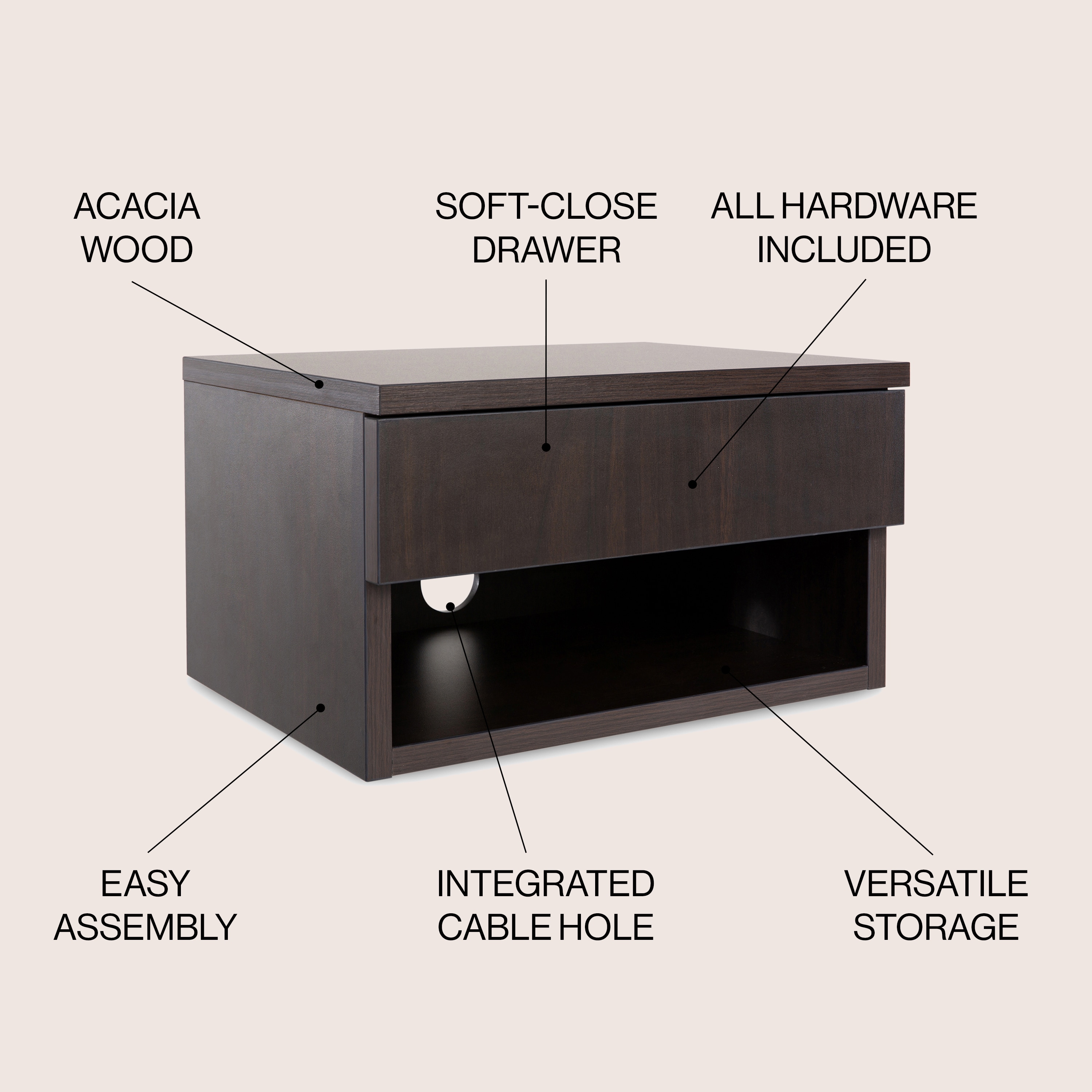 JONATHAN  Y NST2002B nightstands - View #3