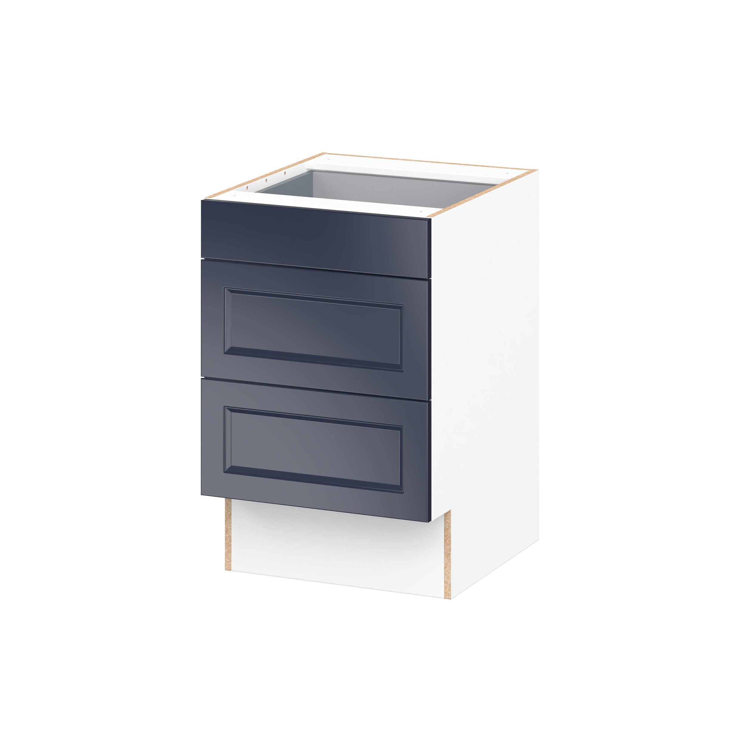 Hugo&Borg DSB3D21ADA-LO Lorette 21-in W x 32.5-in H x 24.5-in D Navy Blue 3 -Drawers Drawer Base Fully assembled Cabinet Recessed Panel Shaker