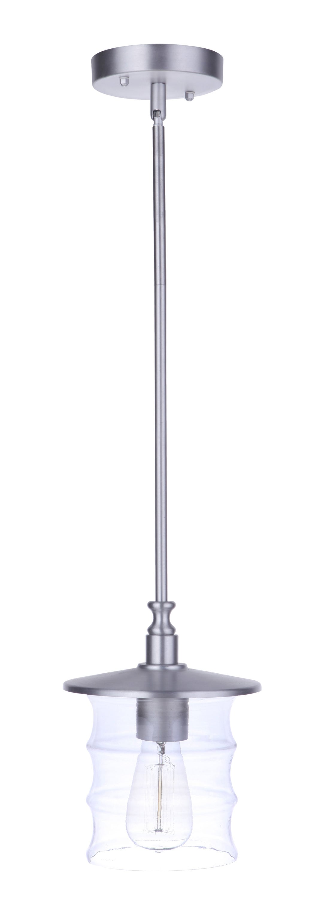 Craftmade ZA3611-SA Canon Satin Aluminum Traditional Clear glass Linear Outdoor Hanging Pendant light