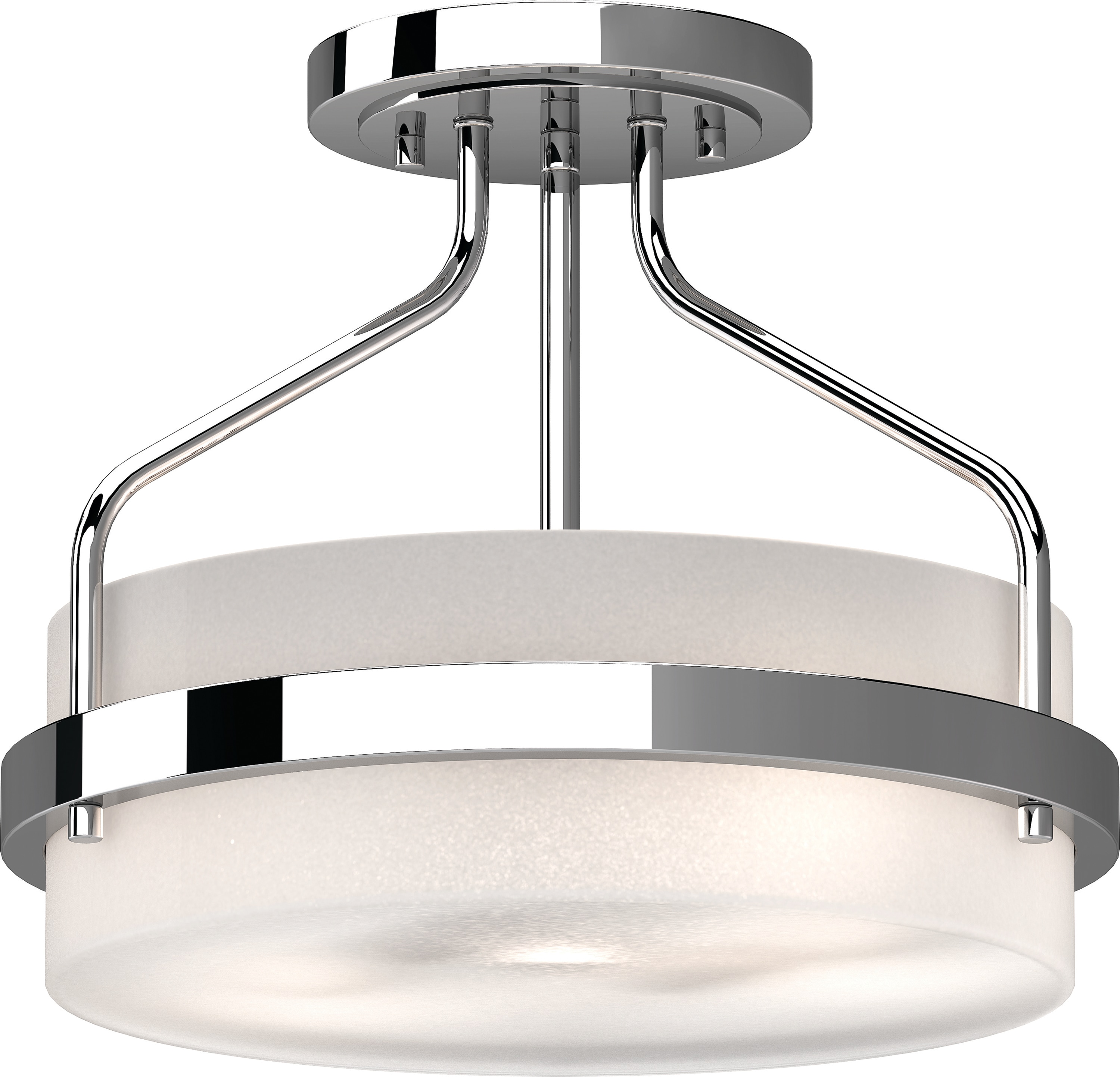 Volume Lighting V4743-3 Emery 2 -Light 13-in Polished Chrome Semi Flush Mount Light