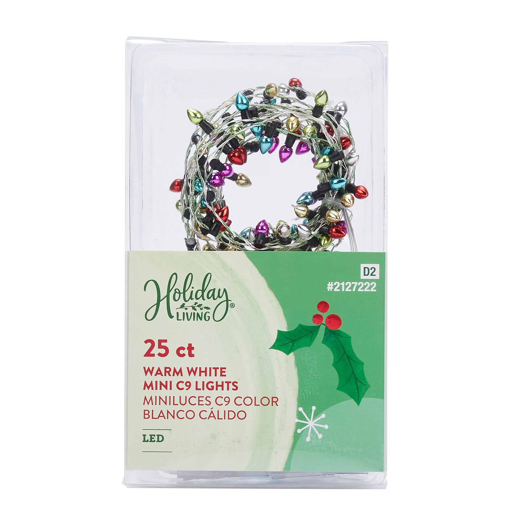 Holiday Living LW19-KX414 25-Count 6-ft White LED Battery-operated Christmas String Lights Timer