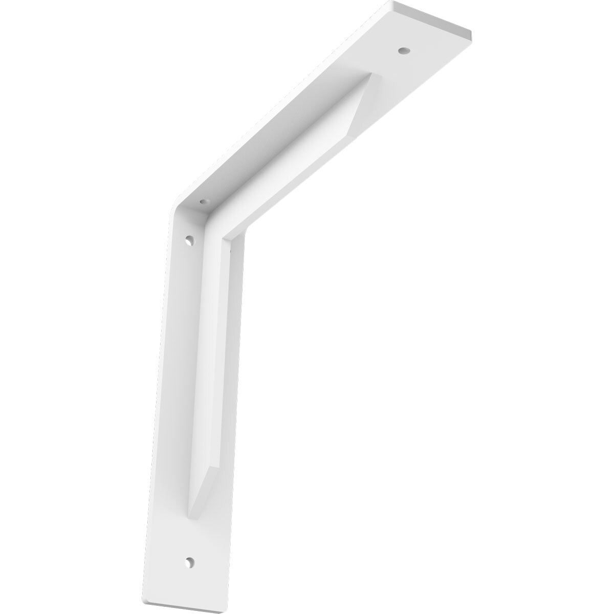 Ekena Millwork BKTM02X10X10STPWH Stockport 10-in x 2-in x 10-in Primed Steel Countertop support bracket