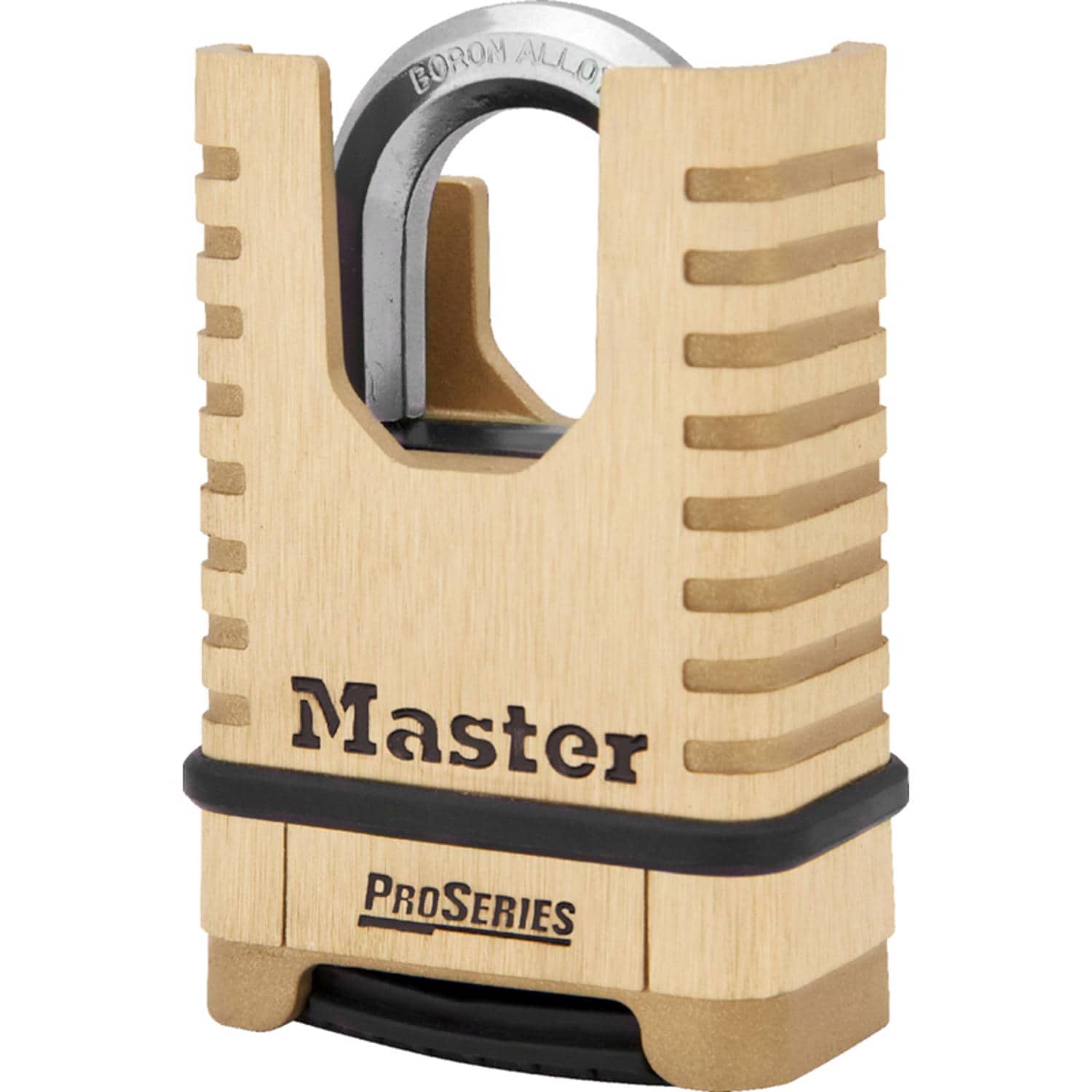 Master Lock ProSeries 6.56 in. H X 2-1/4 in. W Brass 4-Digit Combination Shrouded Padlock #1177D