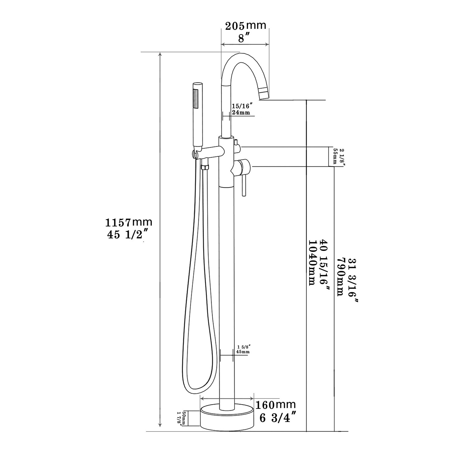 Topcraft FF017 Roman-Tub-Faucets - View #3