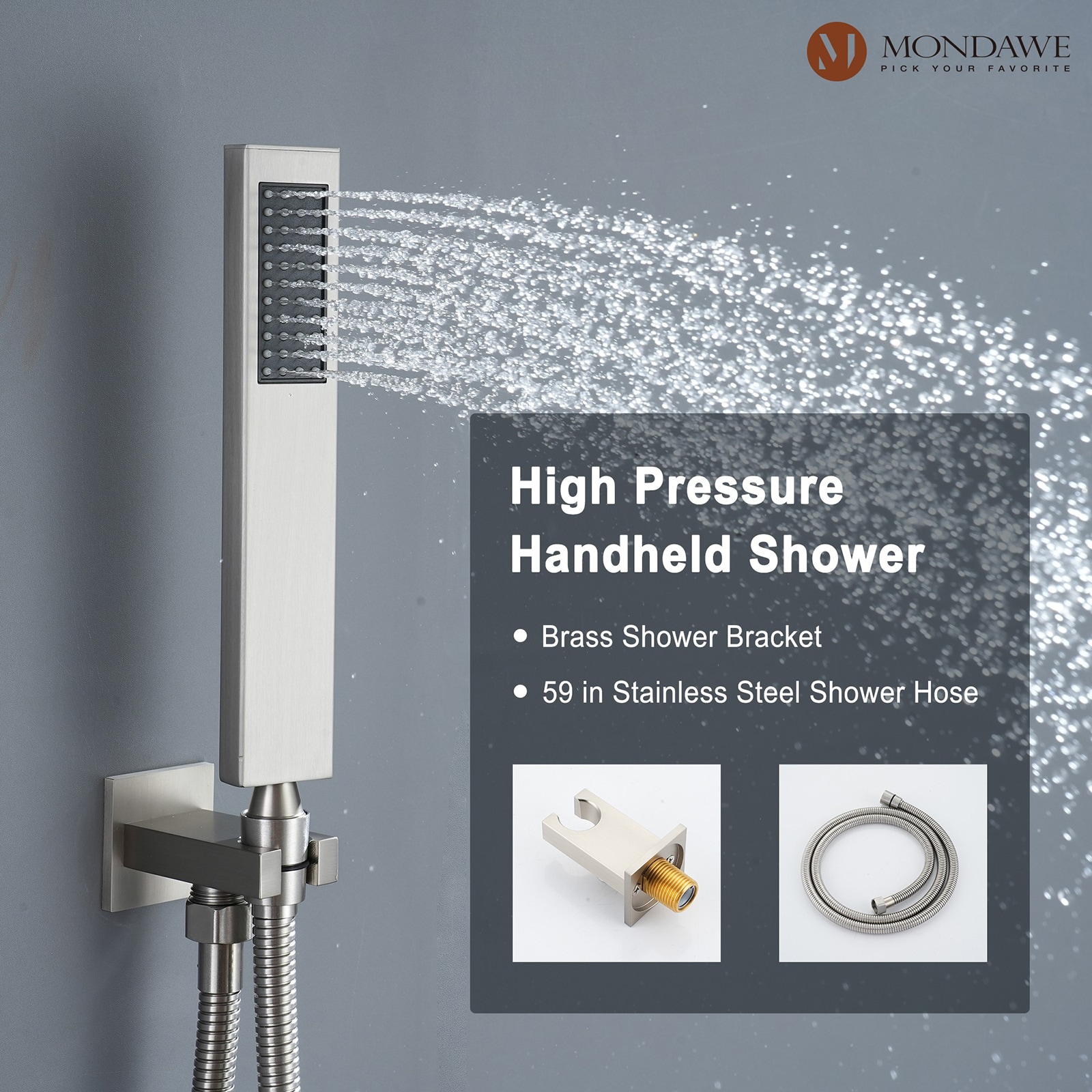 Mondawe MO-DT60591BG Showerhead-Bar-Panels - View #9