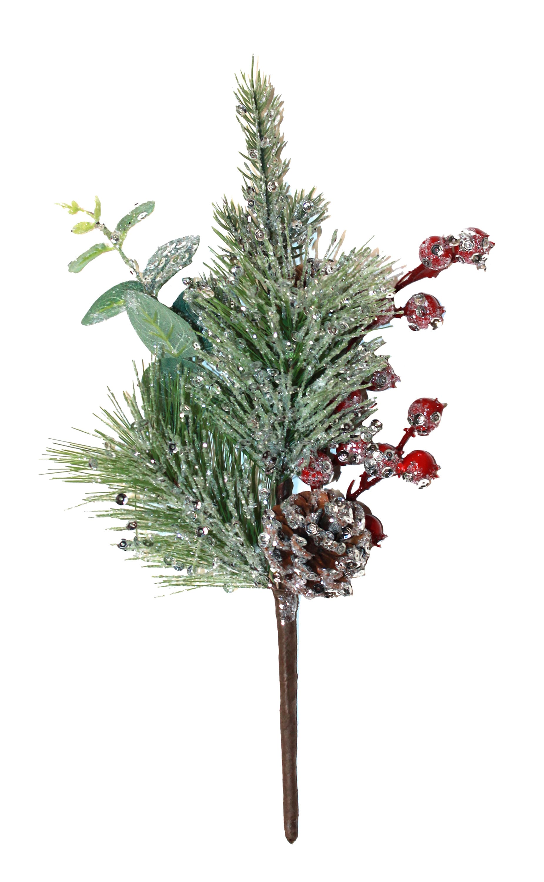 Worth Imports 15035 3 -Pack Multiple colors/finishes Leaf Spray Christmas Tree Pick