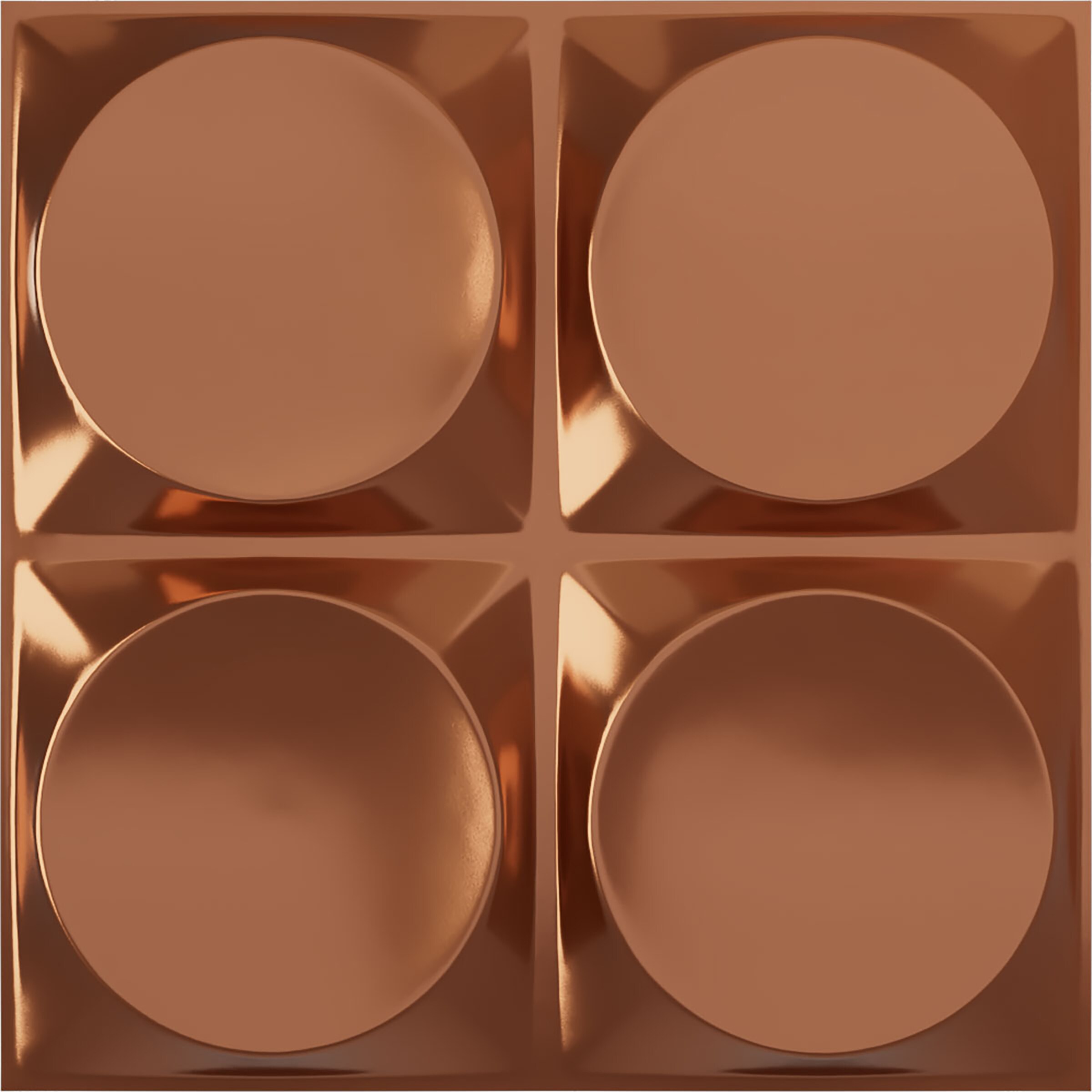 Ekena Millwork WP20X20ADBCO 19-5/8-in x 19-5/8-in Embossed Paintable/Stainable Copper PVC Wall Panel ( 2.67-sq ft )