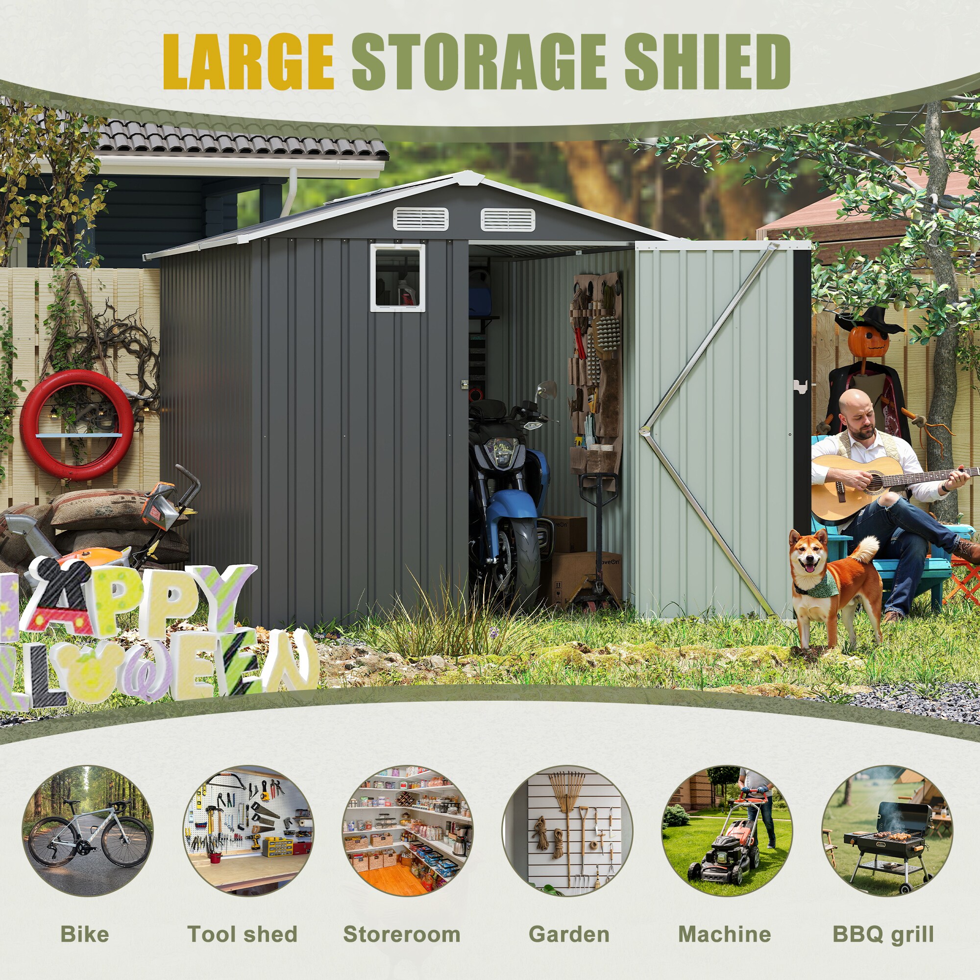 Maocao Hoom JL98P361333 Metal-Storage-Buildings-Sheds - View #5