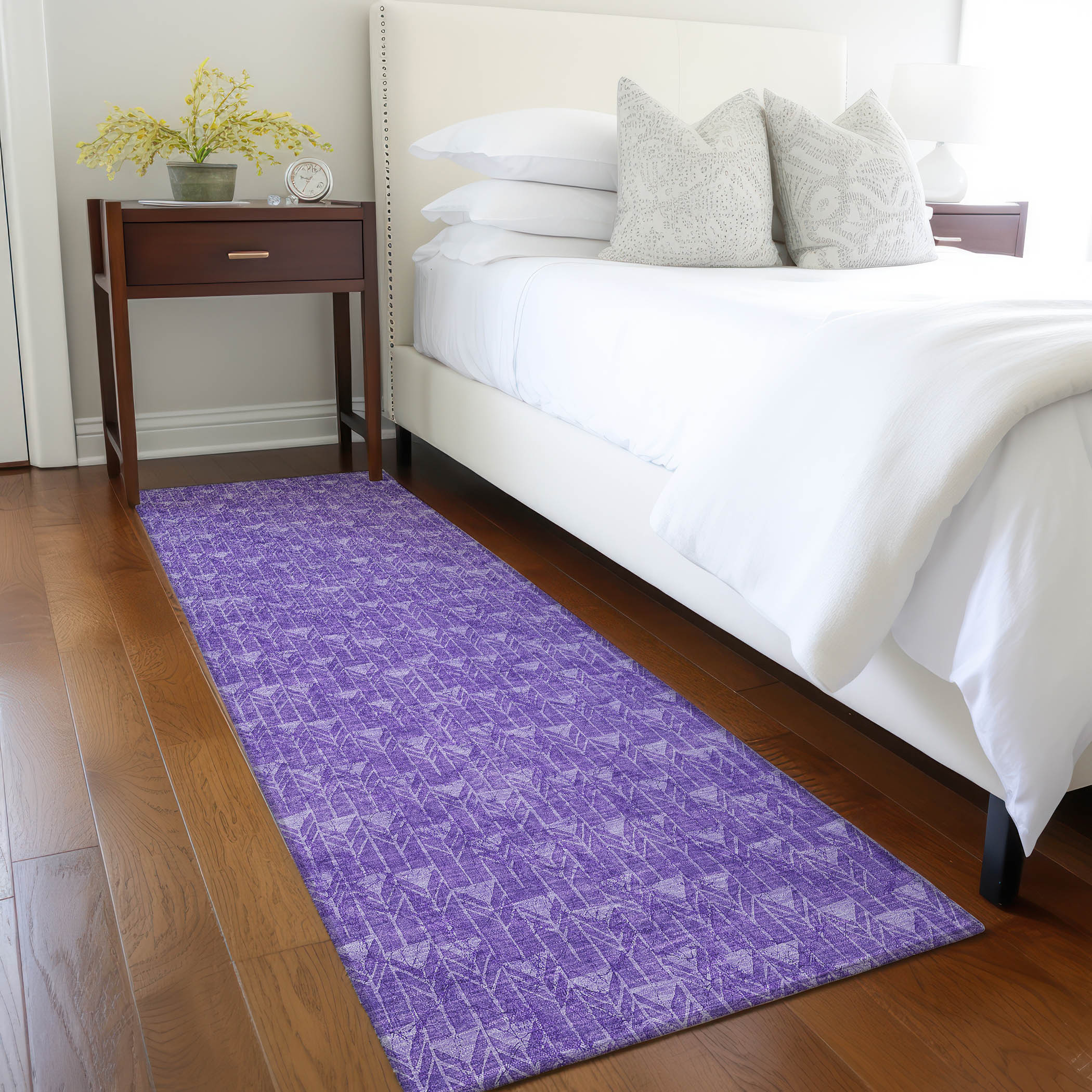 Addison Rugs ACN514PP2X8 Chantille ACN514PP 2 x 7 (ft) Polyester Purple Rectangular Indoor/Outdoor Abstract Machine washable Area rug