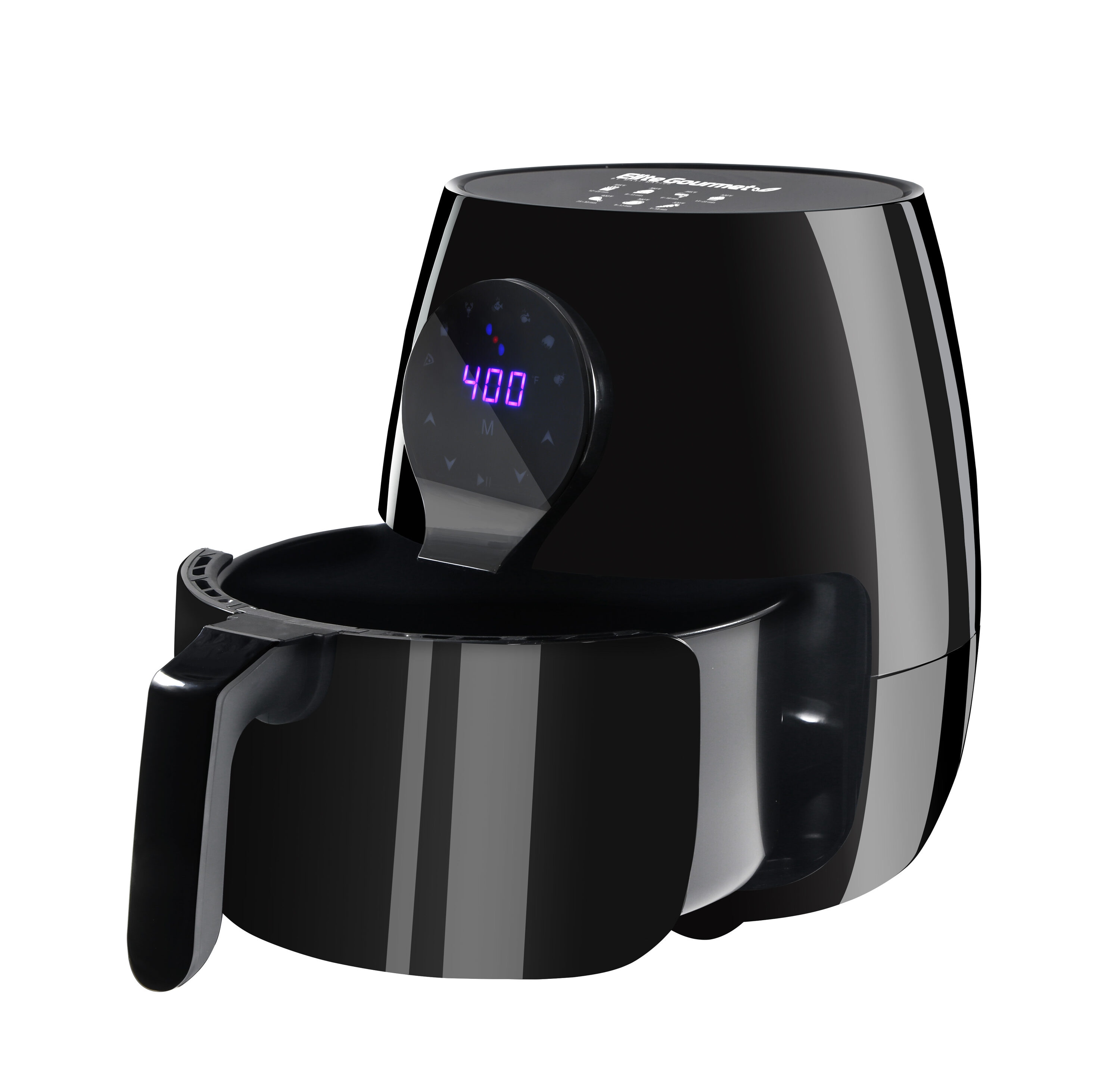 Elite Gourmet 5.3-Qt Digital Air Fryer with 7 Menu Functions, Black, ETL  Safety Listed, Programmable, Non-Stick, 1000W in the Air Fryers department  at