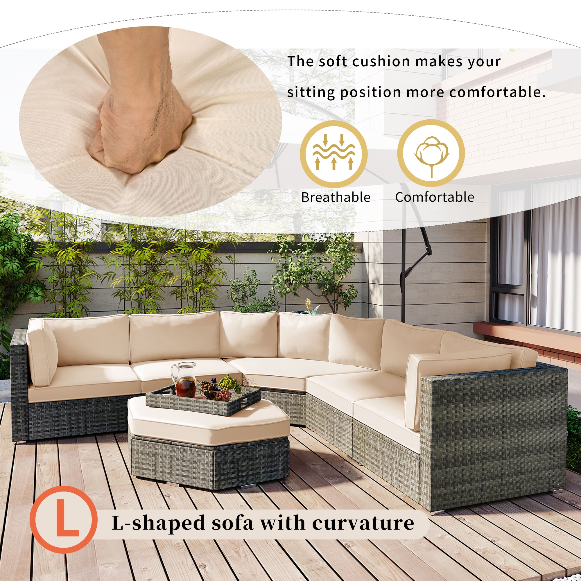 Forclover ALUS-375BE Patio-Conversation-Sets - View #4