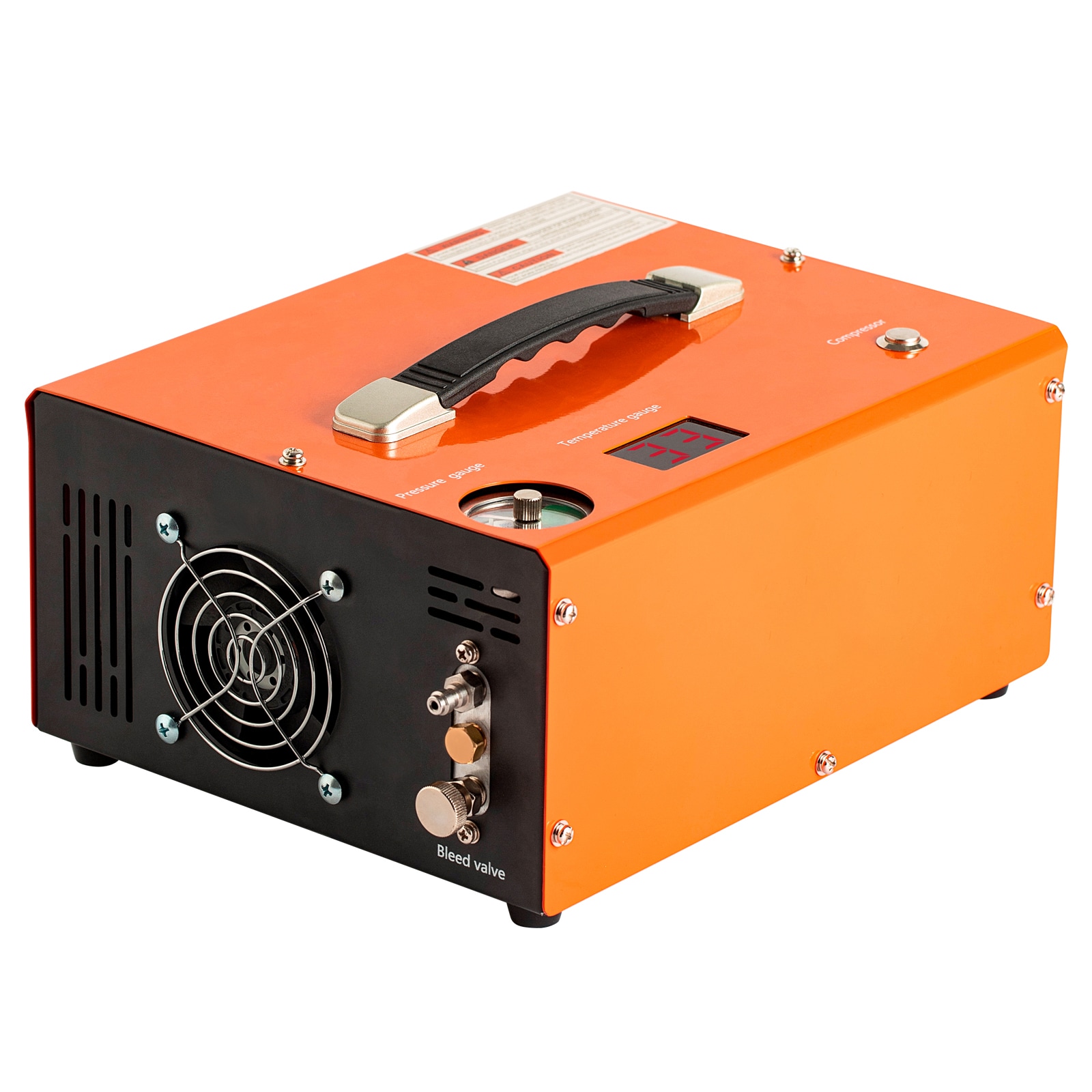 VEVOR QQGYCQJ300WX9QIIYV1 PCP Air Compressor, 4500PSI Portable PCP Airgun Compressor with Built-in Converter, Auto-Stop DC12V/AC120V Oil and Water-Free Paintball Tank Compressor Pump for Air Rifle, Scuba Diving Bottle