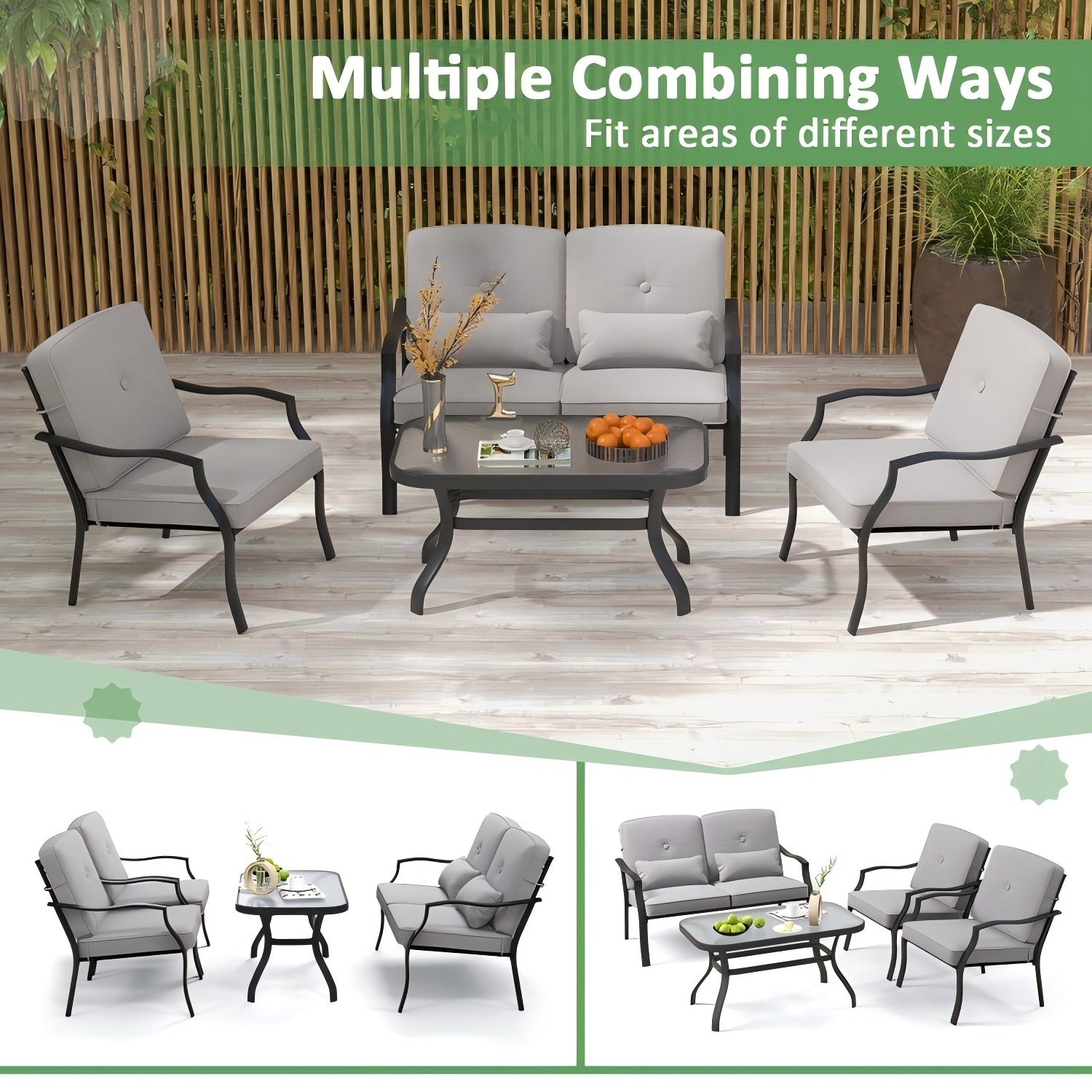 Forclover HBV-926GR Patio-Conversation-Sets - View #7