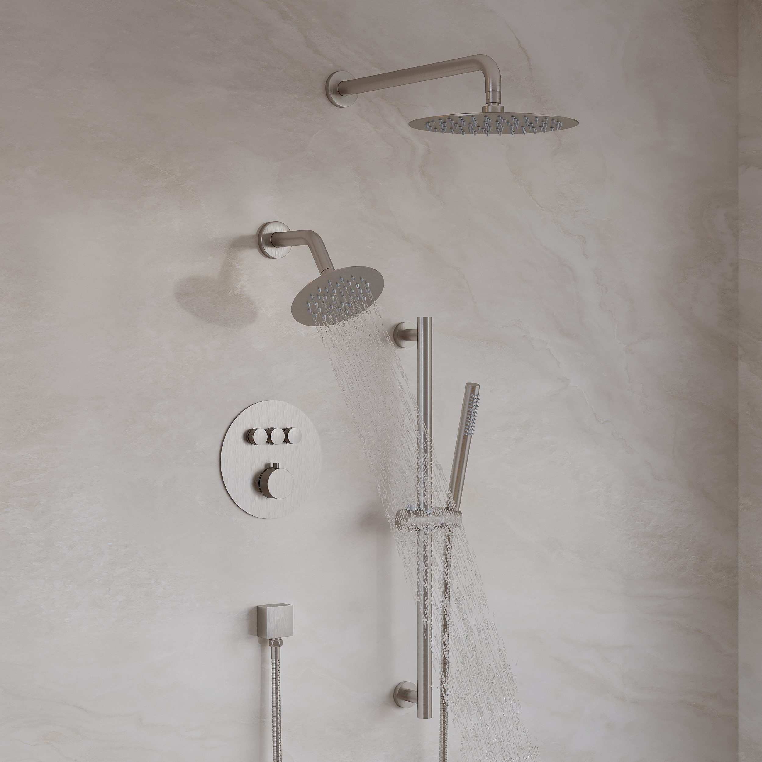 WELLFOR CR-P-10-3W02CP Showerhead-Bar-Panels - View #3