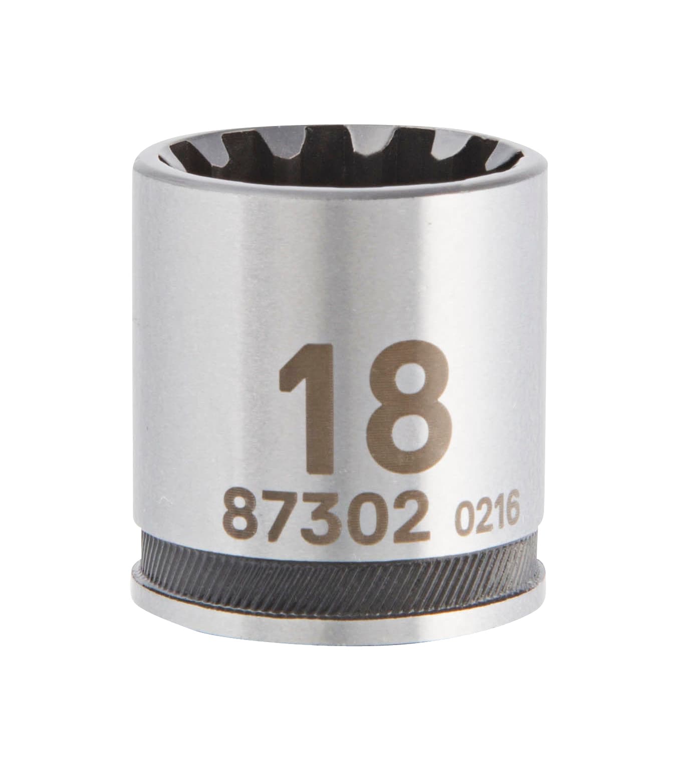 Kobalt 87302 Universal Metric 3/8-in Drive Spline 18Mm Shallow Socket