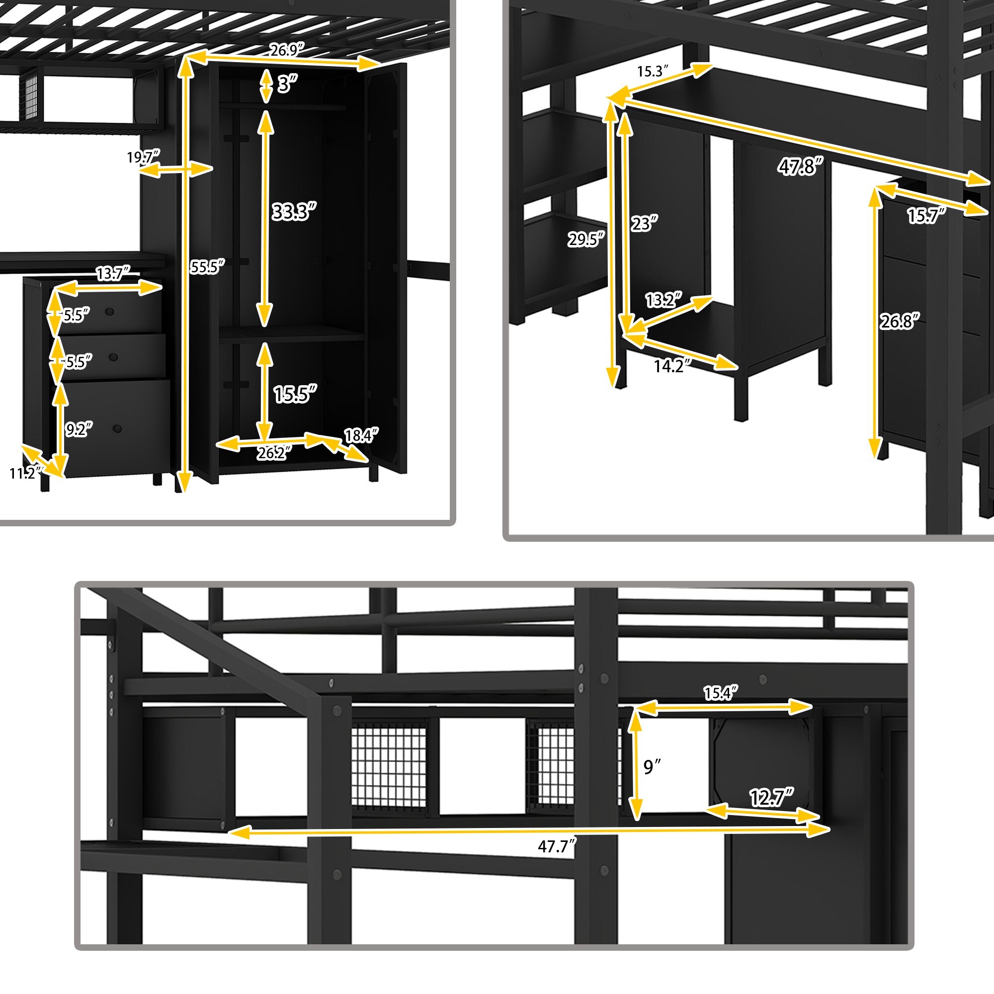 Yiekholo LL-1461AAB Bunk-Beds - View #4